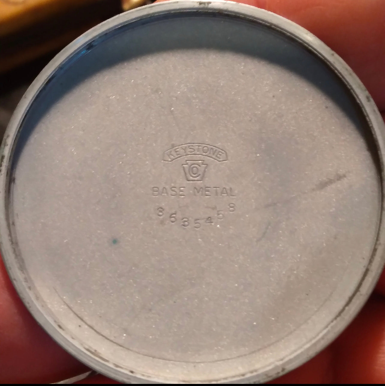 R#950 Vintage Elgin USA  Pocket watch  Movement serial 31150860  BASE METAL Case serial 3635458