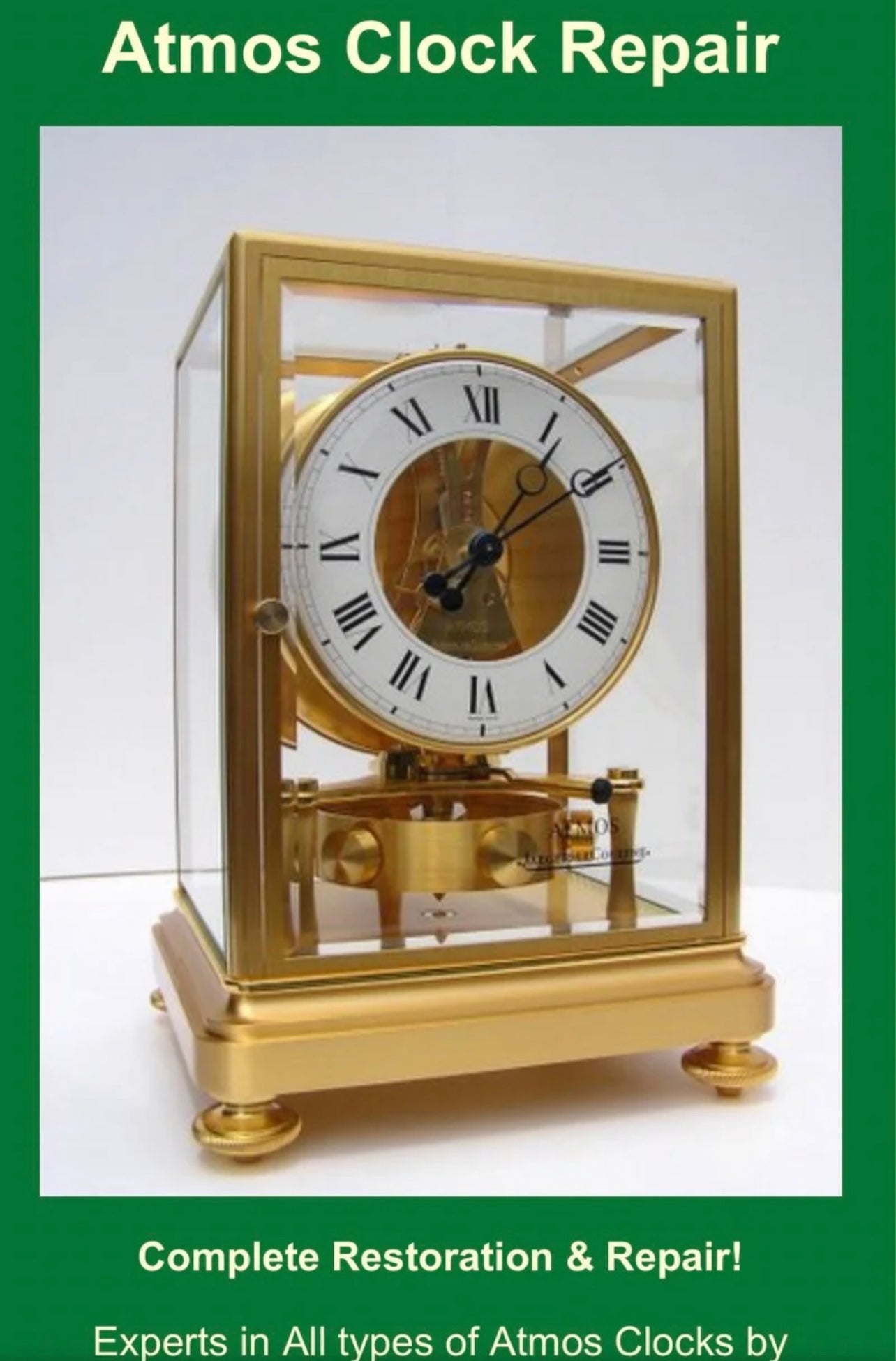 Jaeger Le Coultre Atmos Clock Repiar and mechanical Overhaul service