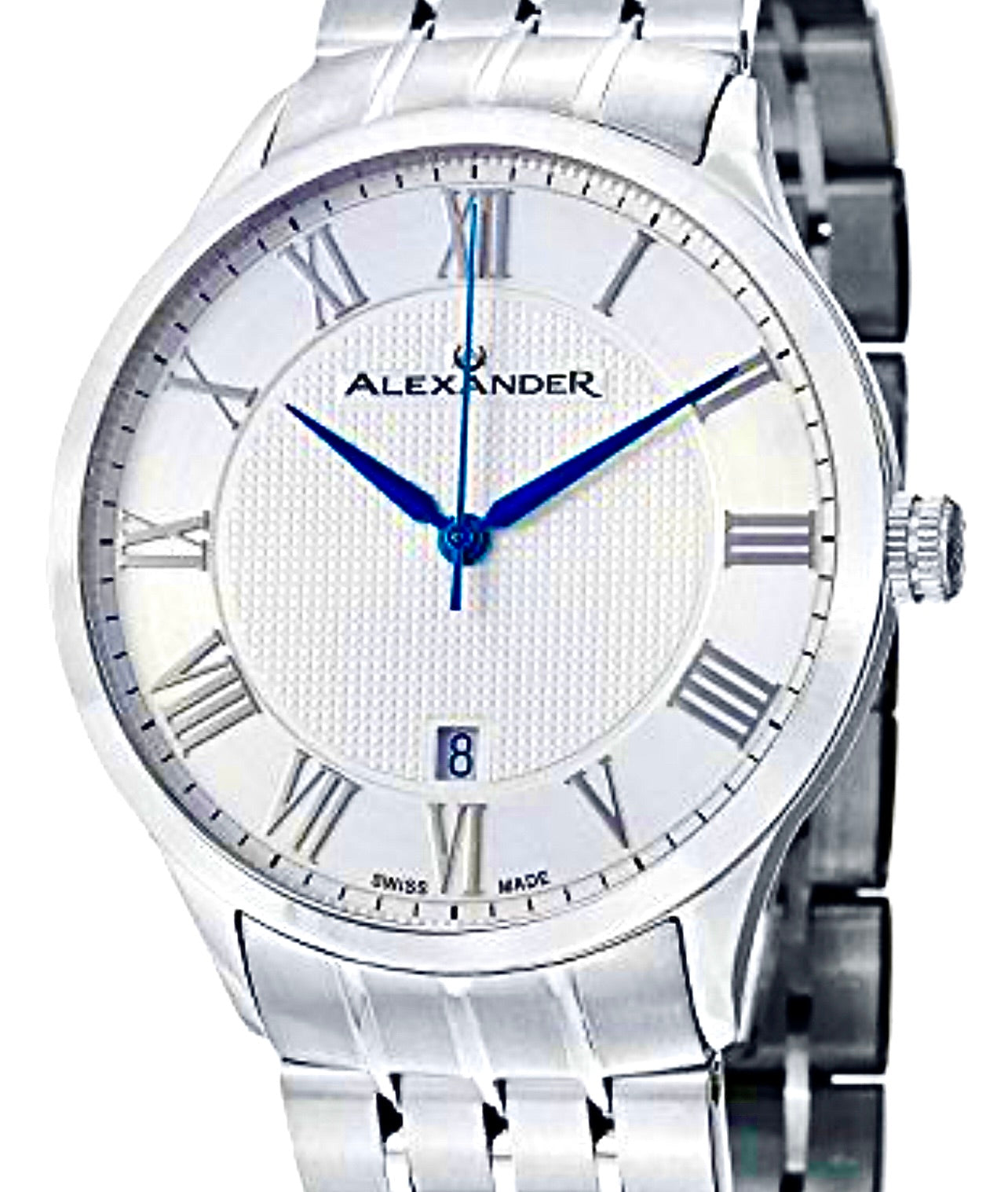 #934 Alexander A103B-01 Statesman Triumph Men's Analog Stainless Steel Swiss Watch B