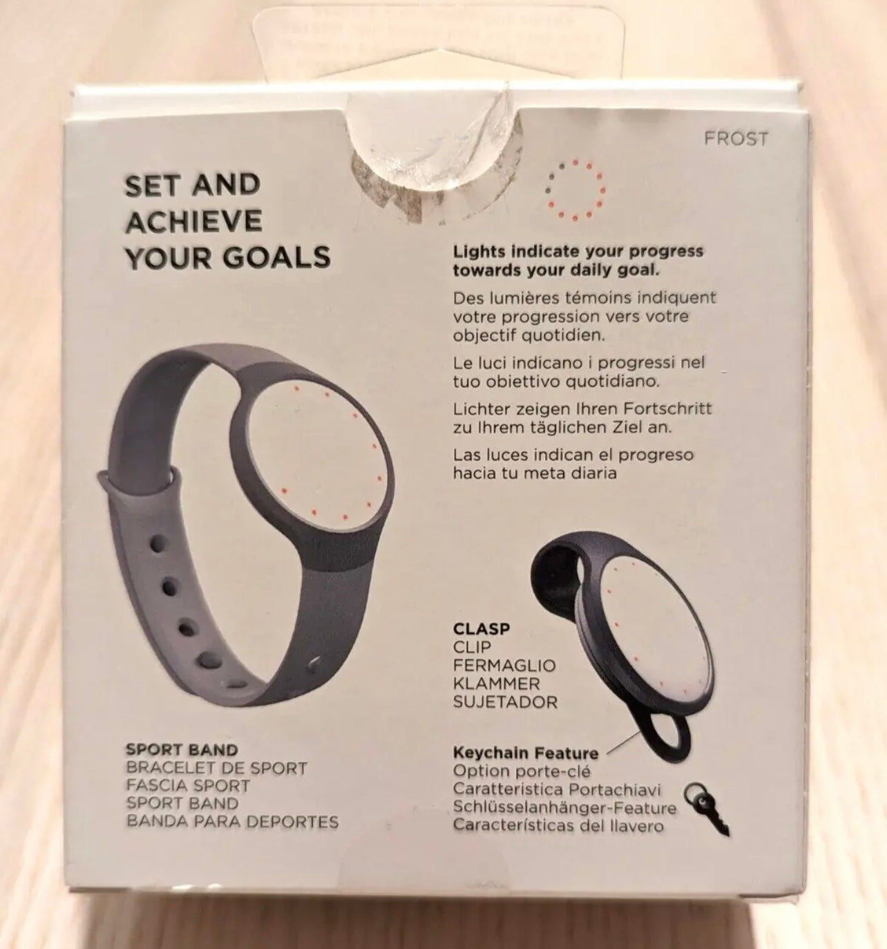 Misfit Wearables F0 Flash Fitness & Sleep Monitor, White & Gray - New Open Box