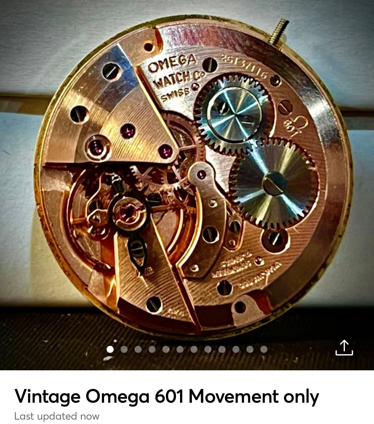 #958 Vintage Omega 601 Movement only