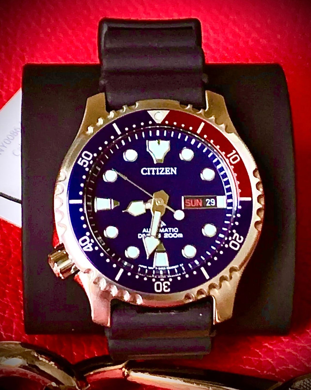 #382 Citizen Pepsi Bezel Promaster Diver Men's Automatic Watch NY0086- 16L Beautiful Elegant (Copy)