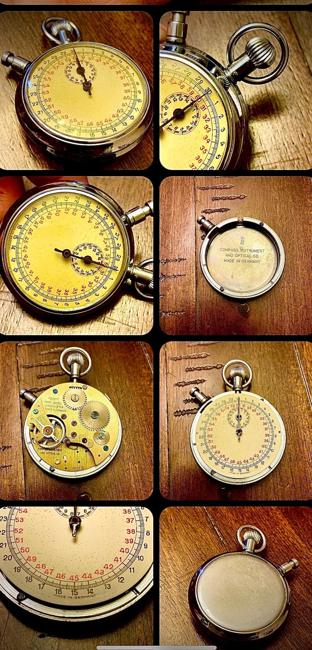 #906 Compass Instrument & Optical Co Stop Watch 281 Germany