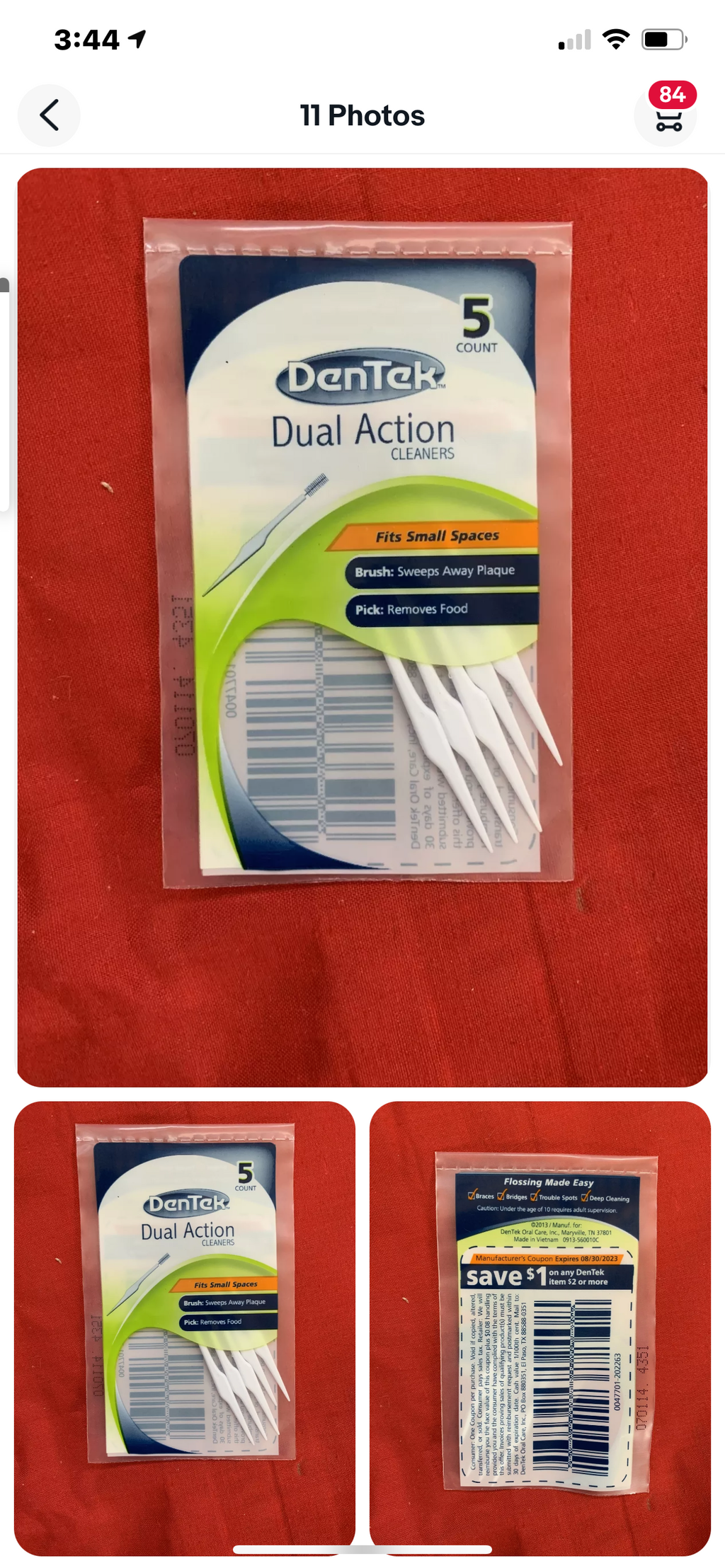 DENTEK DUAL ACTION 5 pkg for Bridges Braces trouble Spots Lot Of 20 Fast Ship