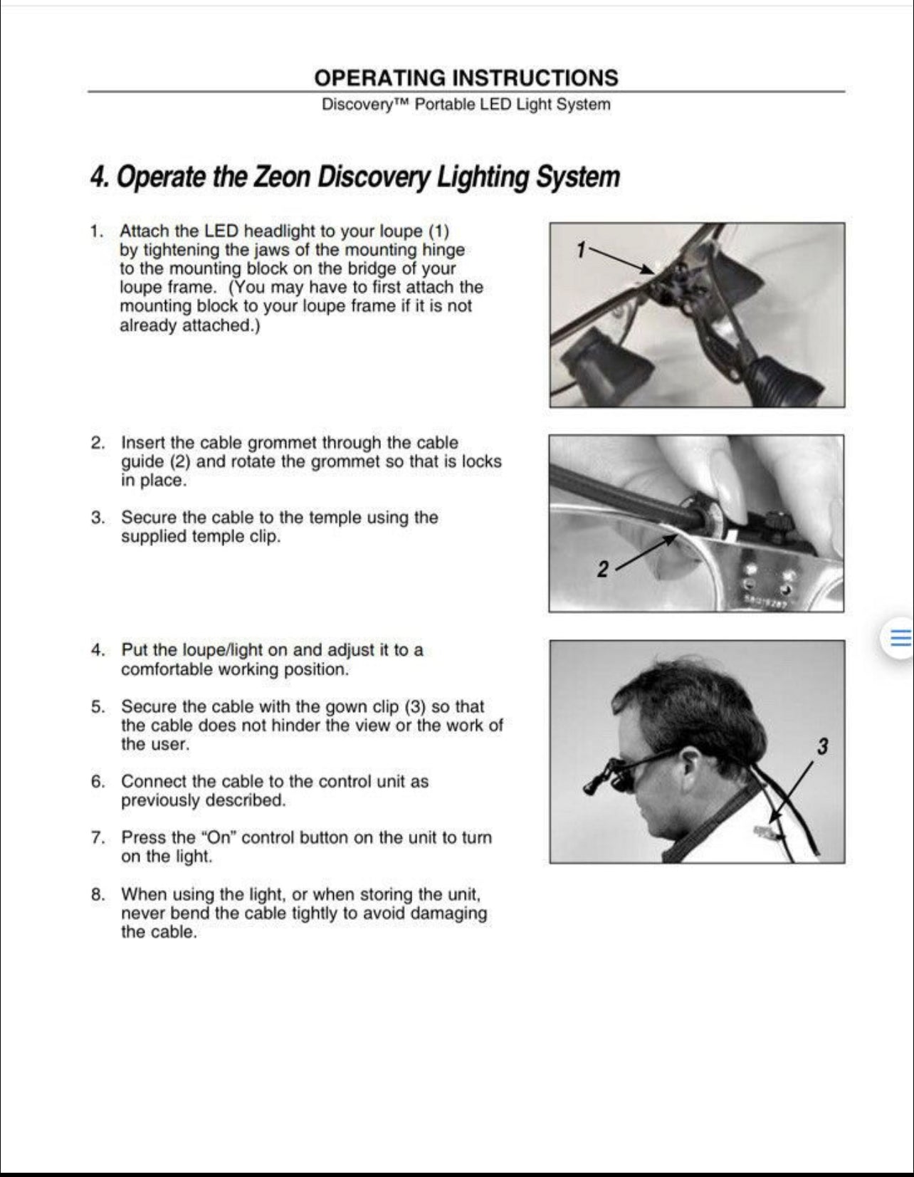 Copy Brand new Orascoptic Discovery Dental Loupe Light System With 3 Years Warranty