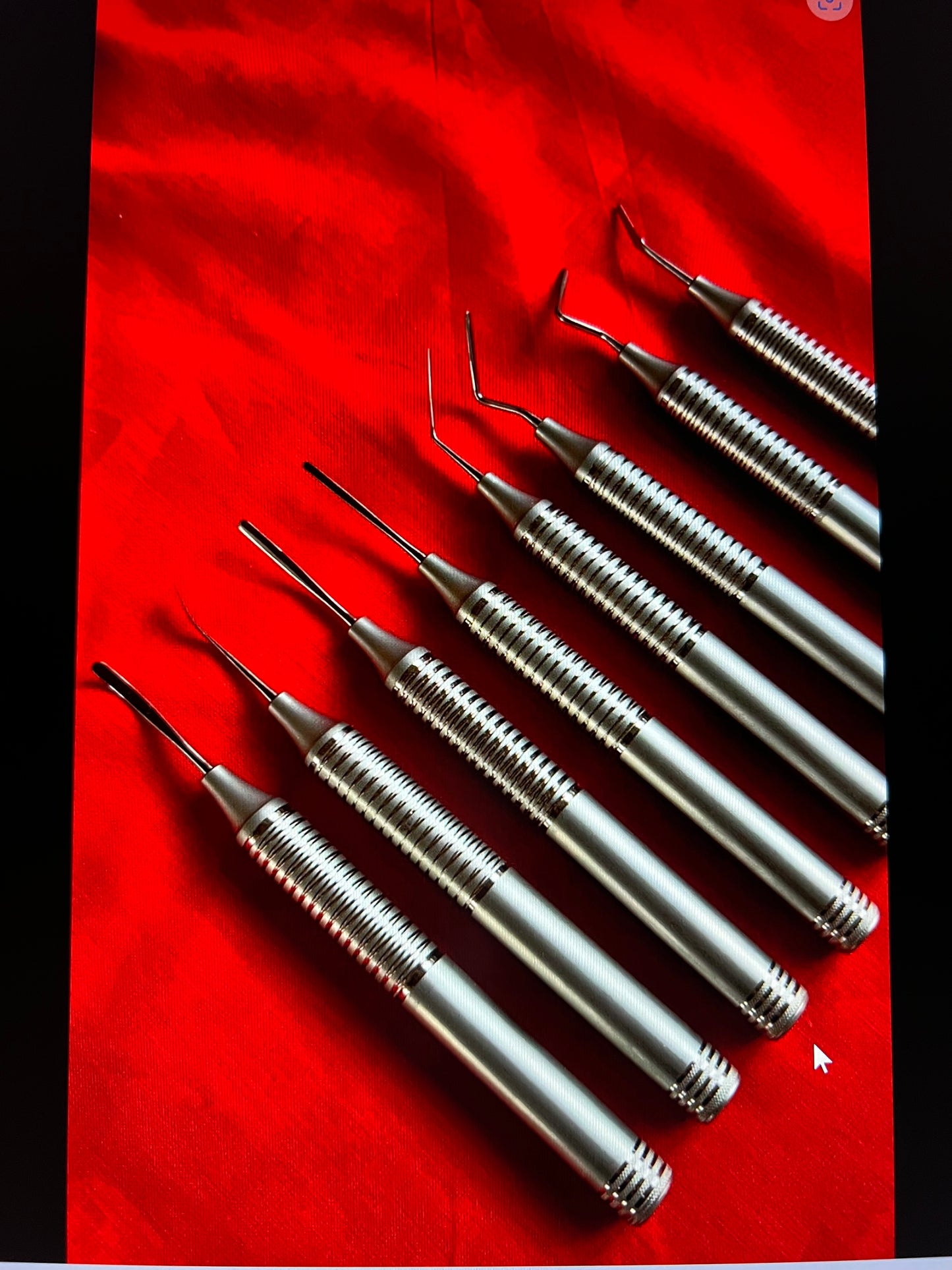 Set Of 8 Dental Periotome Scaler PDL Periodontal Ligament Atraumatic Extraction with autoclave Cassette