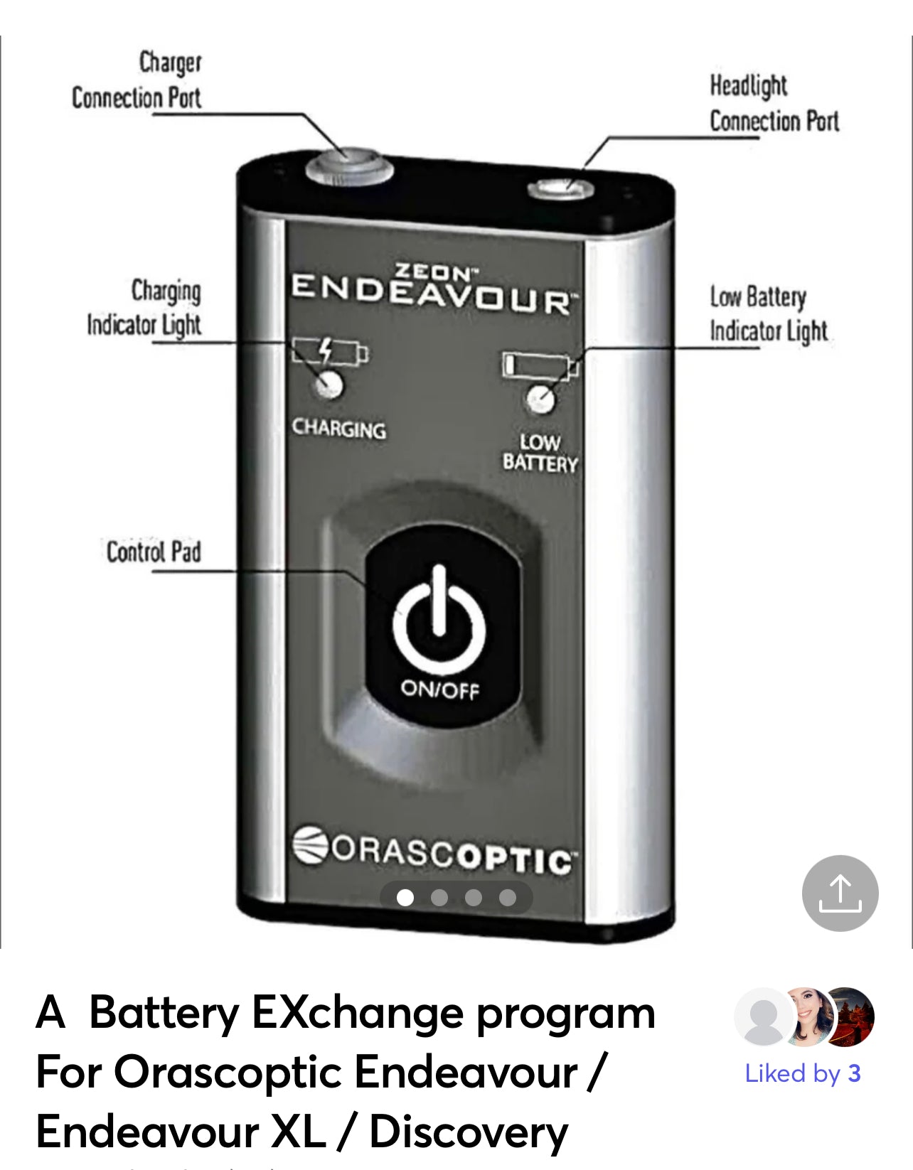 A  Battery EXchange program  For Orascoptic Endeavour / Endeavour XL / Discovery