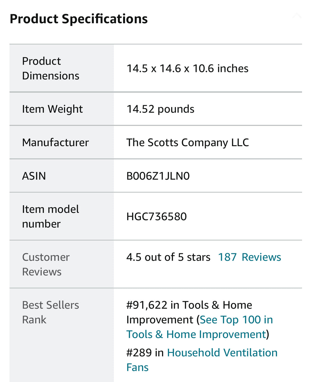 Hurricane 8 Inch Inline Fan 745 CFM - Quiet Fan with Steel Housing and Powder-Coated Finish, Easy Installation