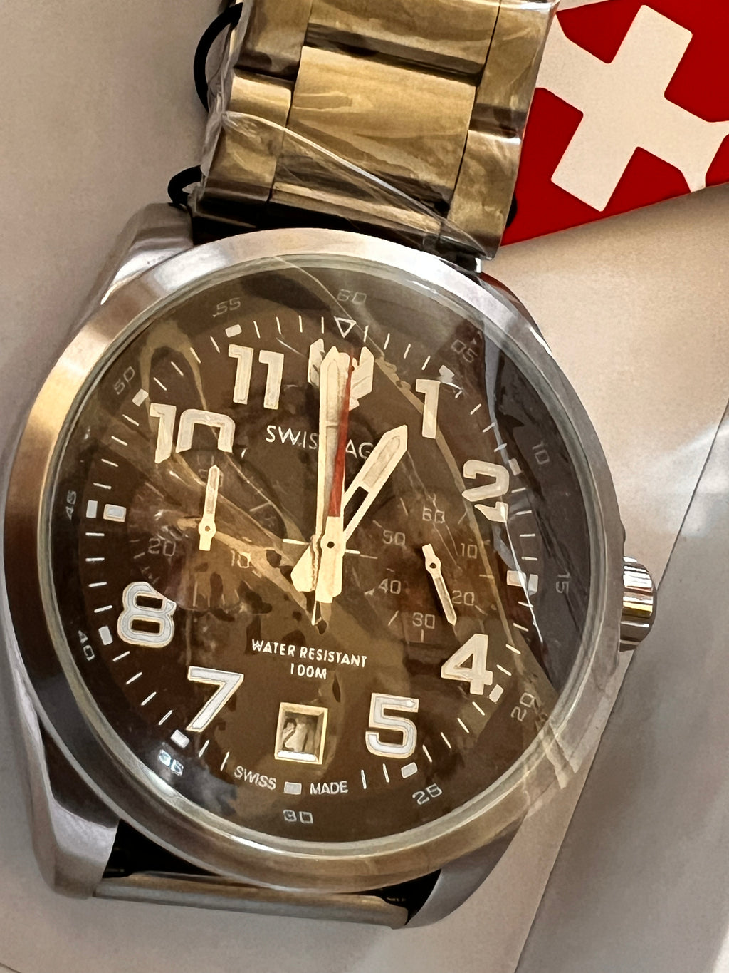#882 Swiss Eagle 100 Meter Swiss Made Quartz Chronograph Watch with Date Limited Edition Brand New