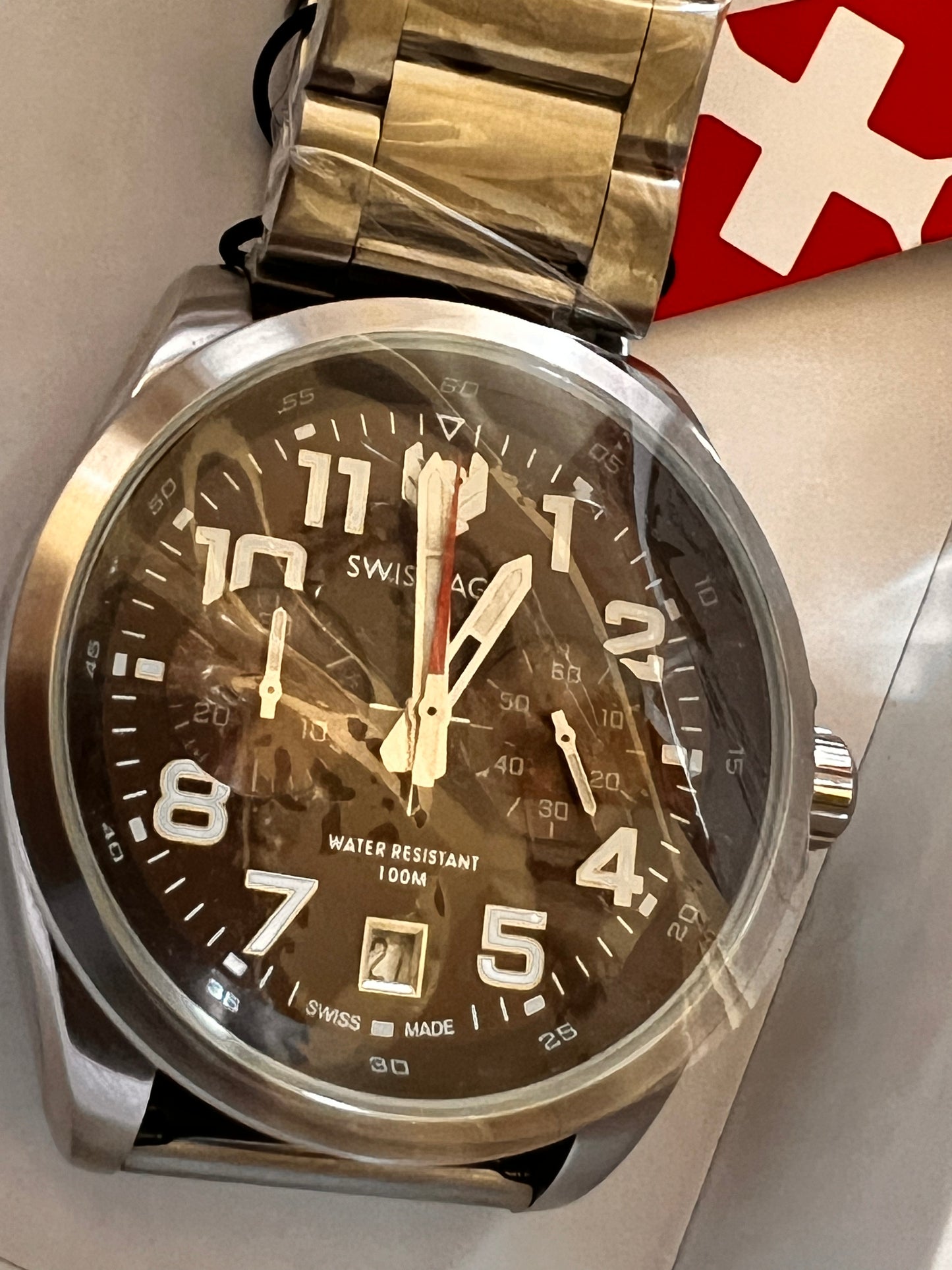 #882 Swiss Eagle 100 Meter Swiss Made Quartz Chronograph Watch with Date Limited Edition Brand New