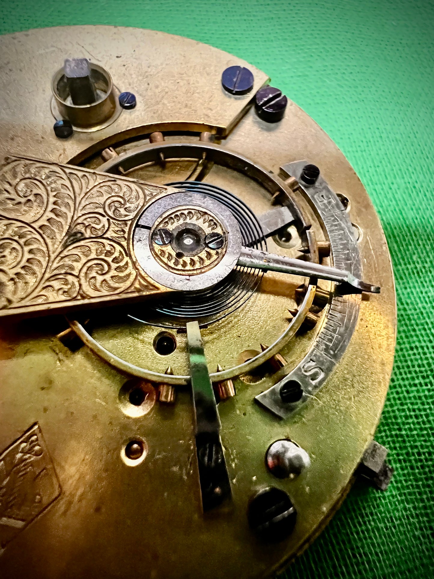 M#202  PWL Co. SWISS ENGLISH KEY WIND POCKET WATCH MOVEMENT #12965 44 mm $25 shabid ebay working perfectly heavy large vintage Rare