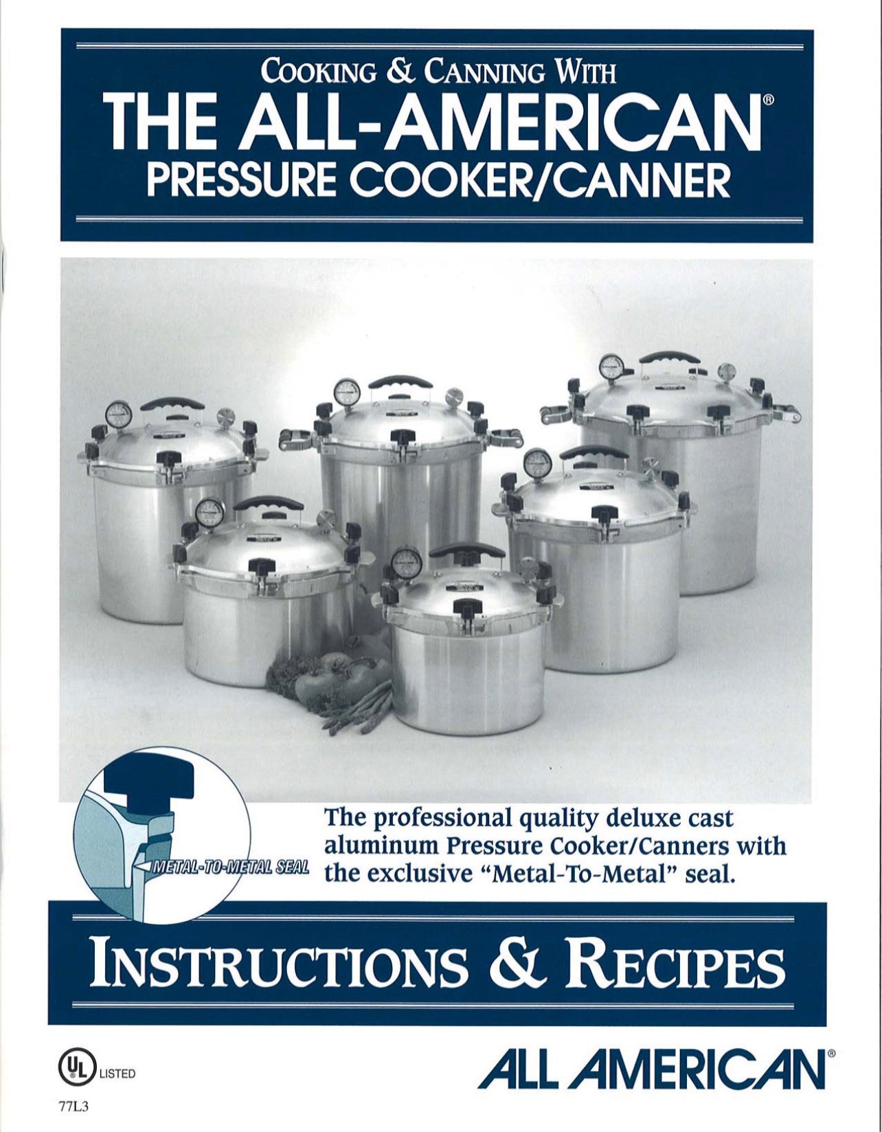 ALL AMERICAN PRESSURE CANNER COOKER CAST ALUMINUM MODEL No 921 21.5 QUART