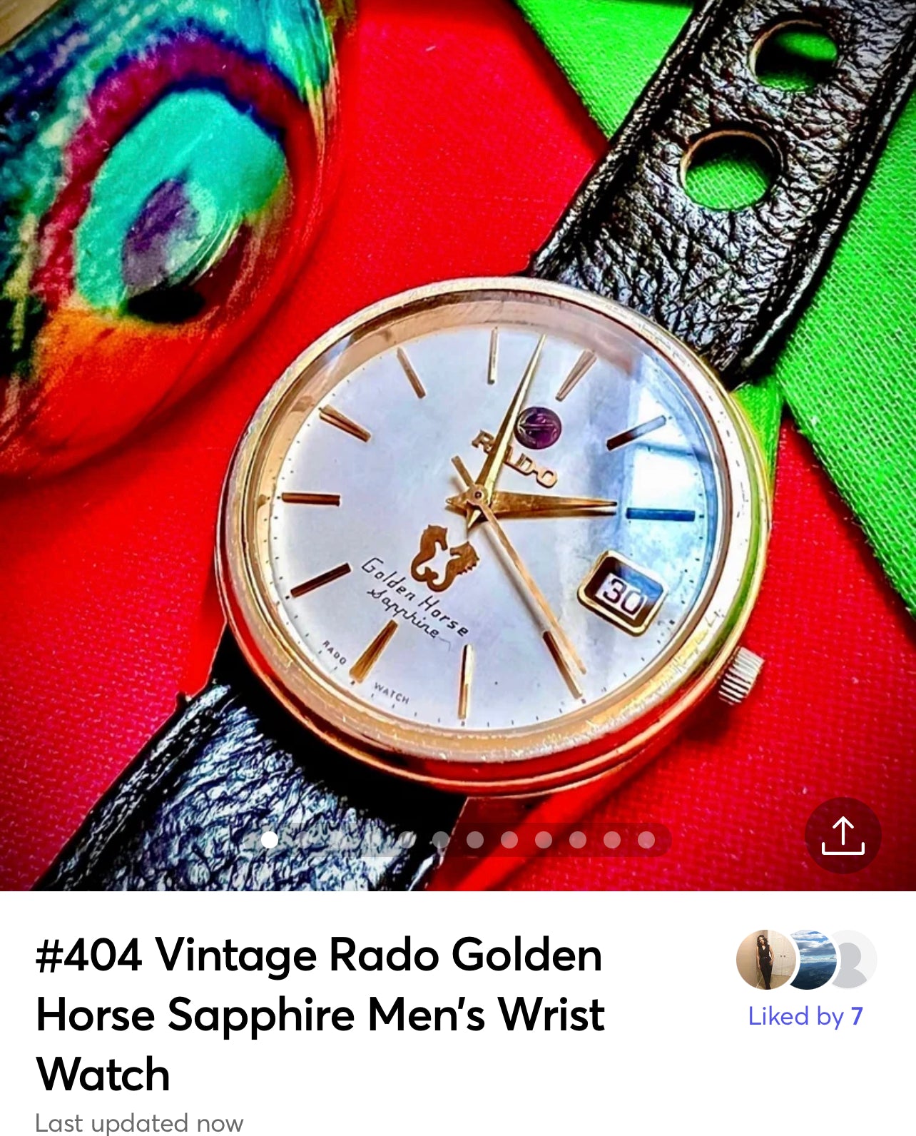 #404 Vintage Rado Golden Horse Sapphire Men’s Wrist Watch