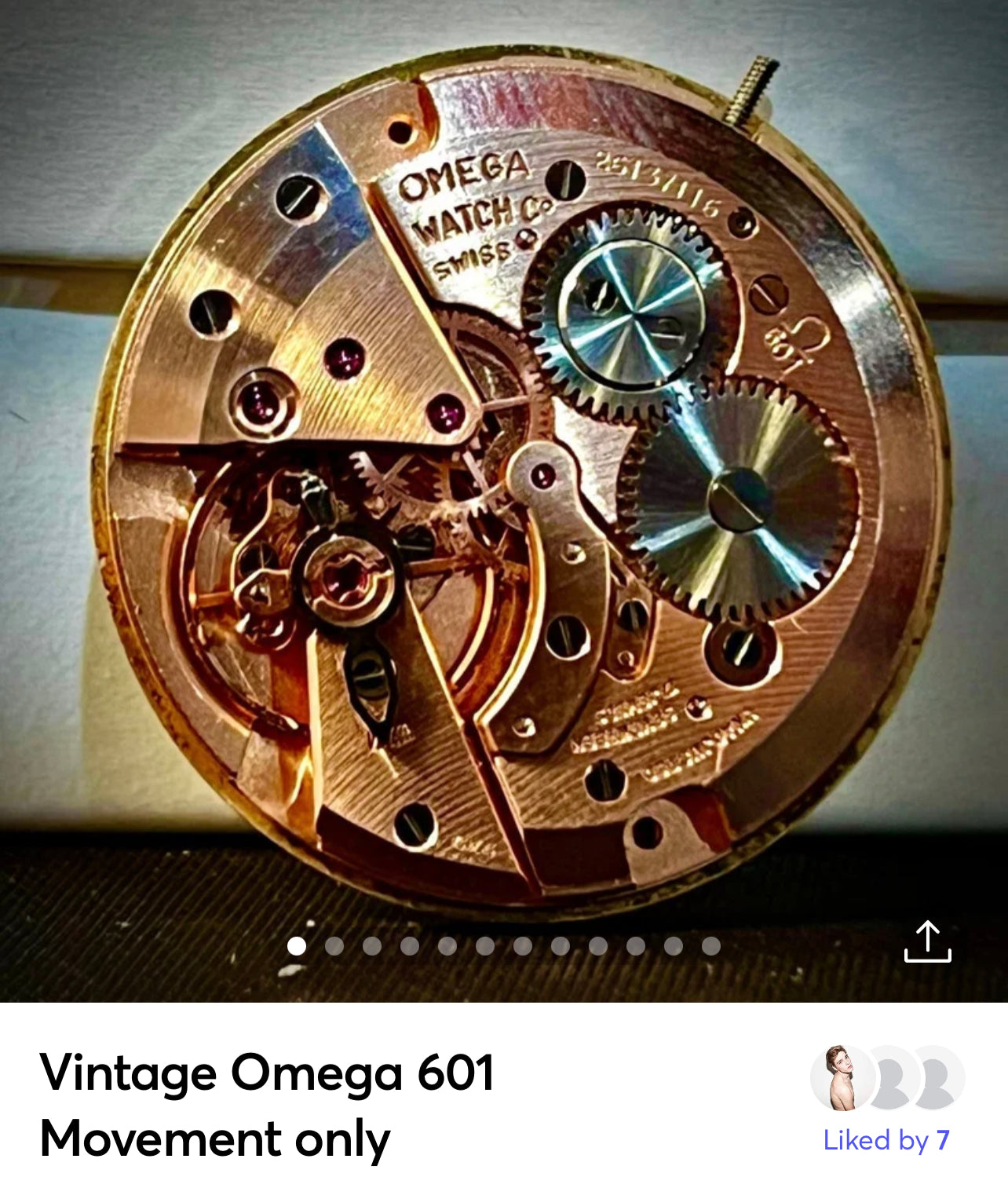 #958 Vintage Omega 601 Movement only