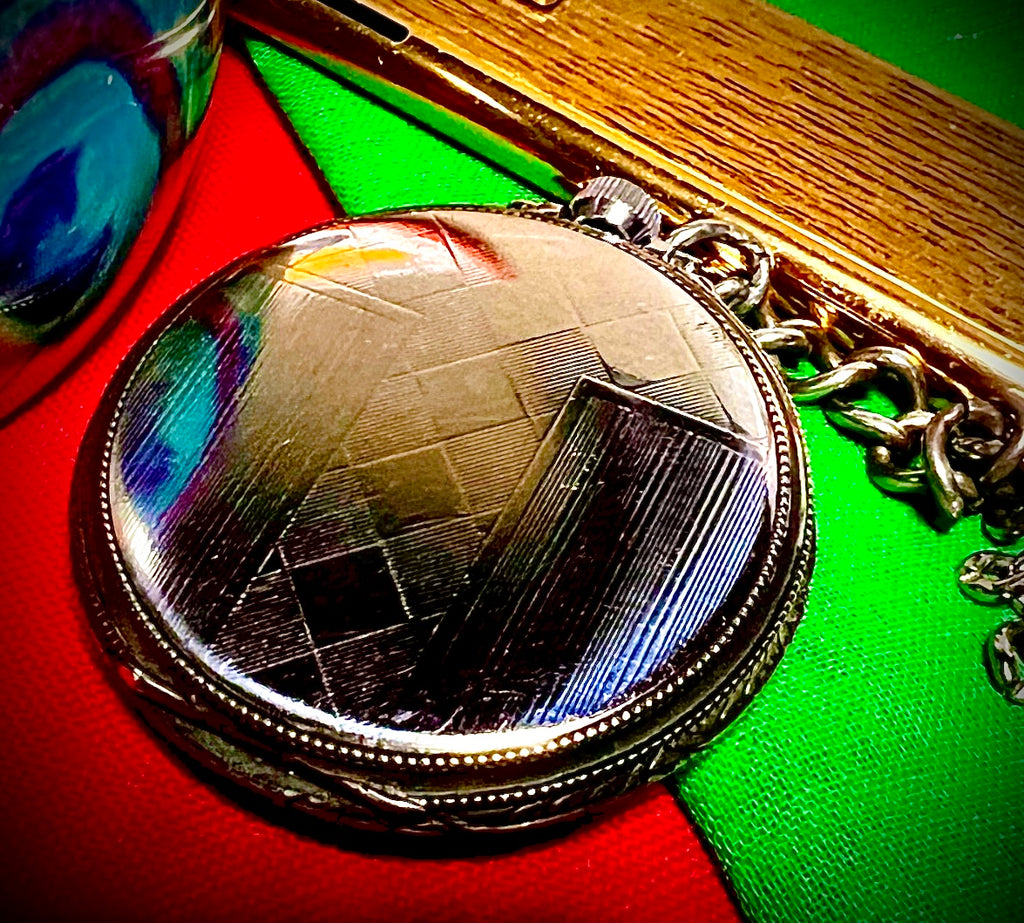 #334 Beautiful Arsa antique pocket watch in Excellent working condition Keeping Time