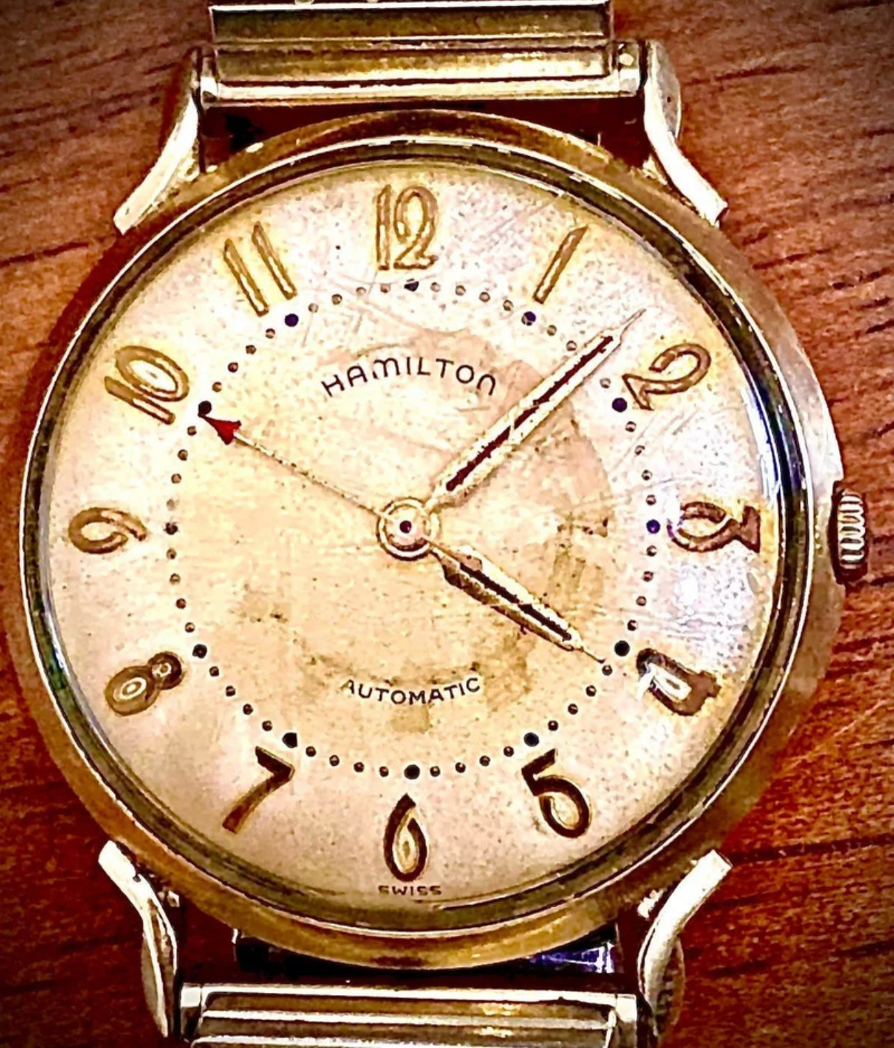 #260 Vintage Rare Hamilton 10K Gold Filled 17J 666 Movement Automatic Men's Watch