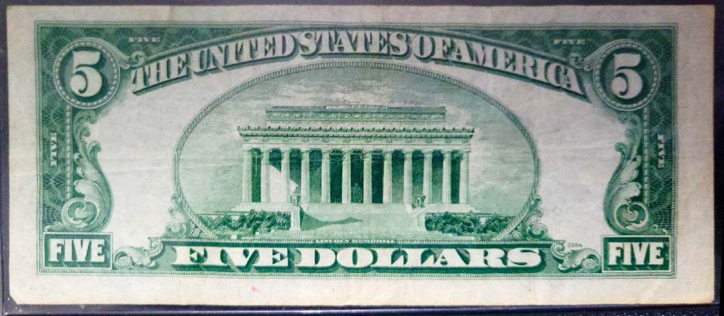 USA Series 1953 $5 bill silver note