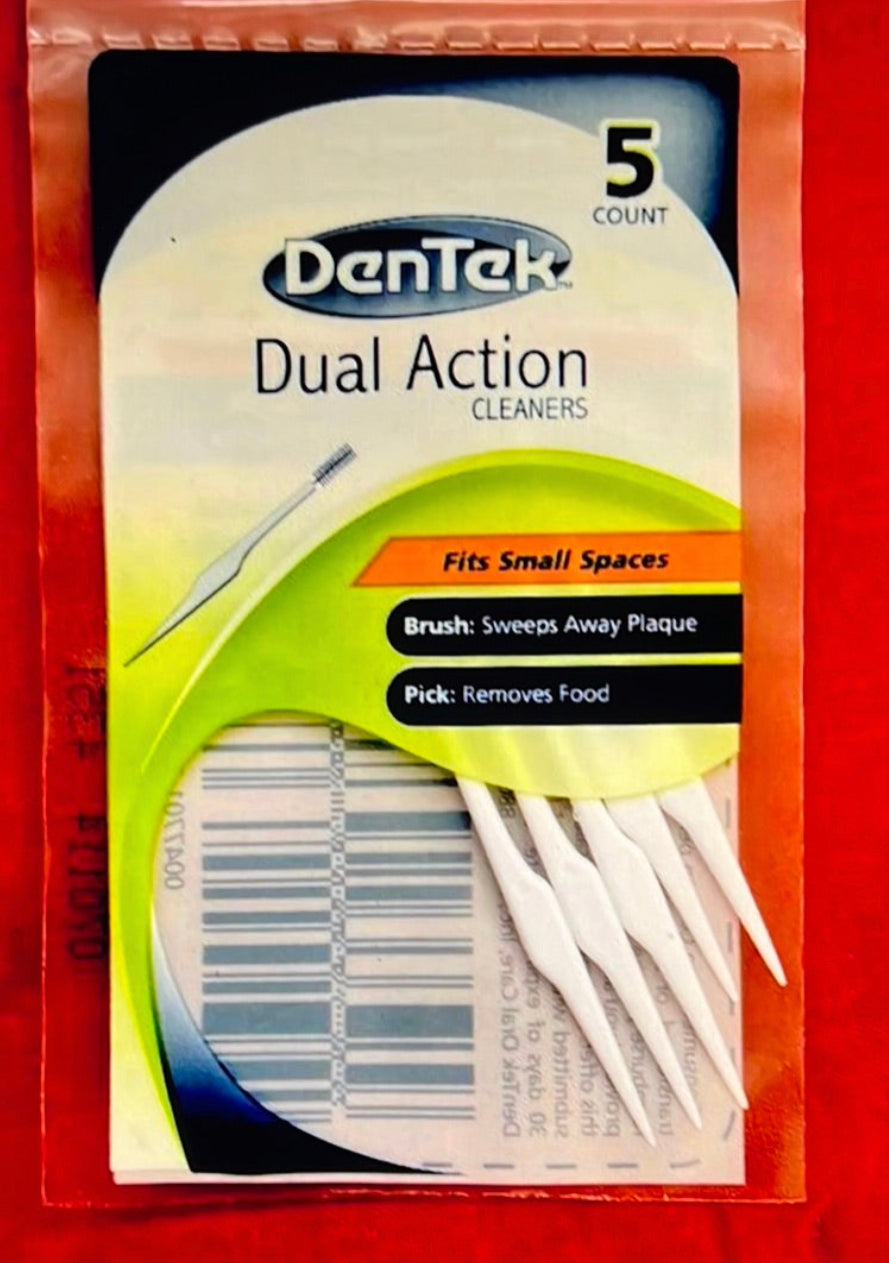 DENTEK DUAL ACTION 5 pkg for Bridges Braces trouble Spots Lot Of 20 Fast Ship