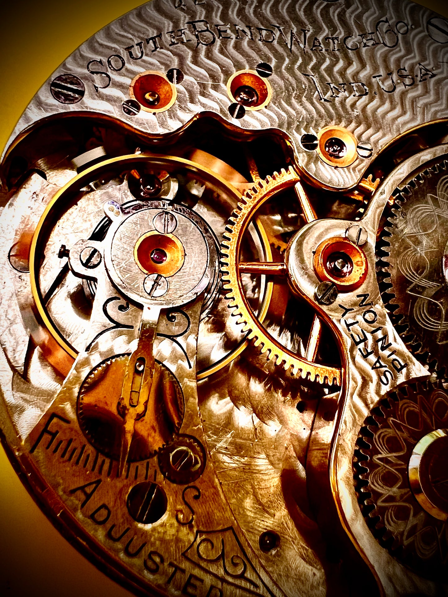 #584M South Bend Pocket Watch Movement Adjusted and Serviced for your Wrist watch conversion Project