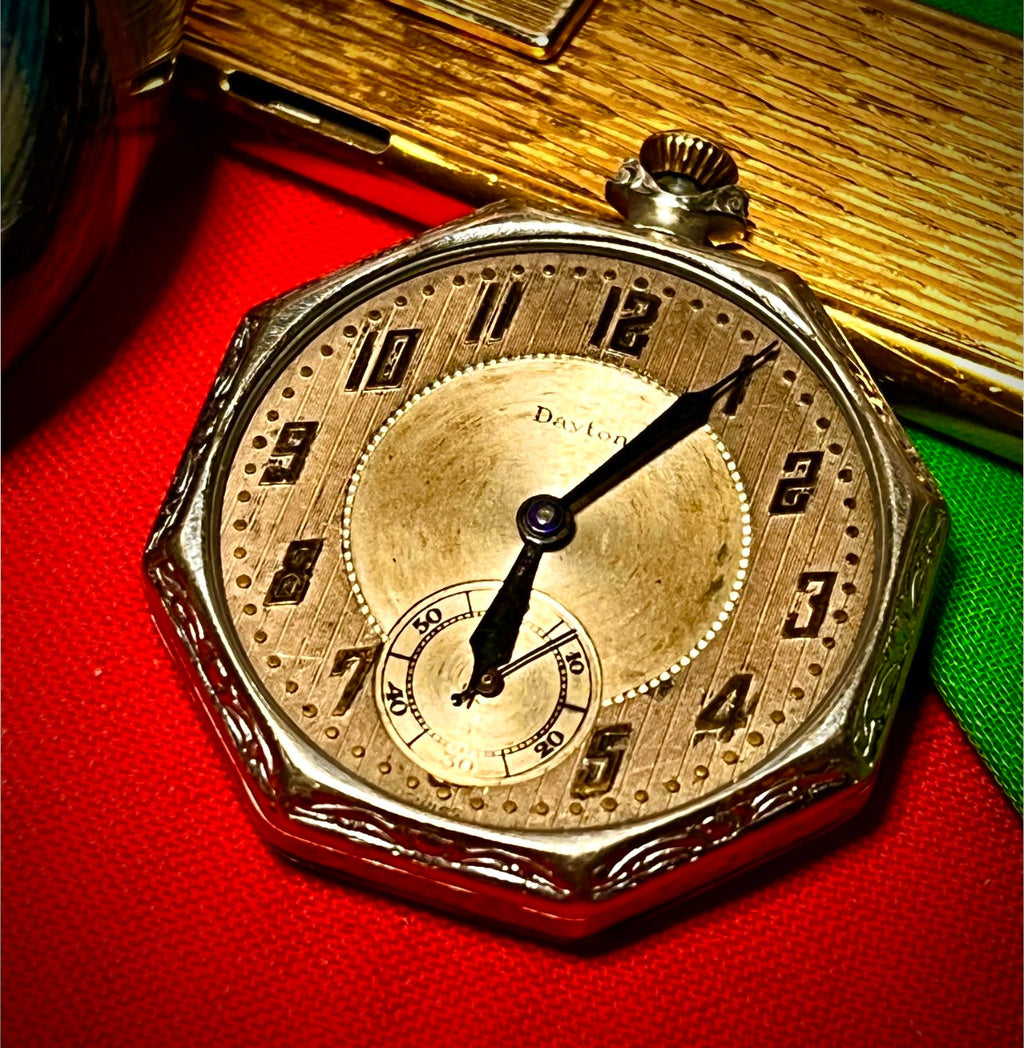 R#226 Dayton W Co 12M Octagon Pocket watch