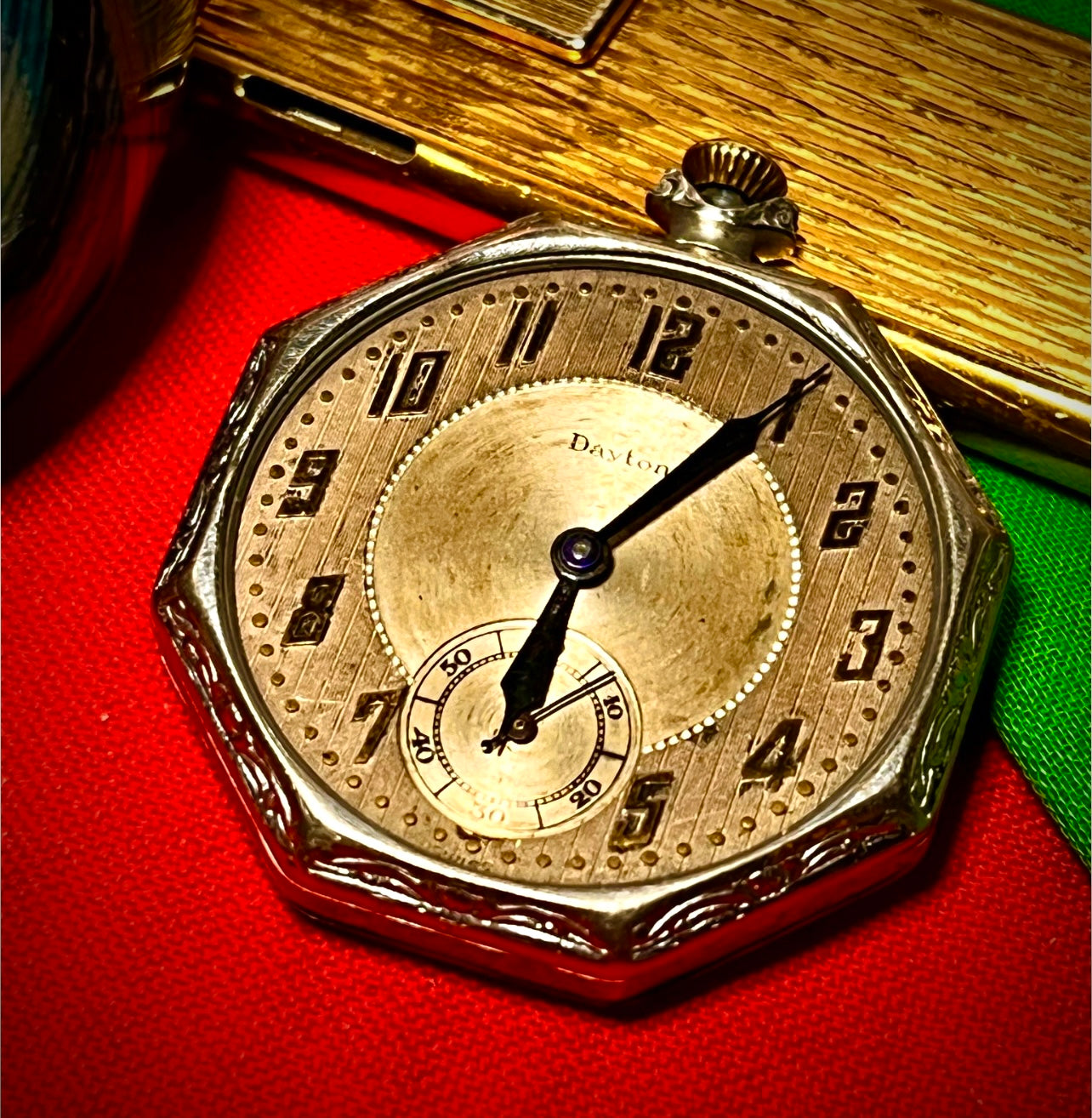 R#226 Dayton W Co 12M Octagon Pocket watch