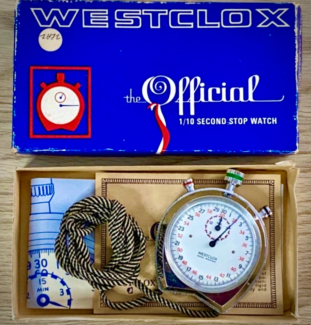 #902 Vintage Westclox “The Official” 40071 1/10 Second Stop Watch Chrome Running