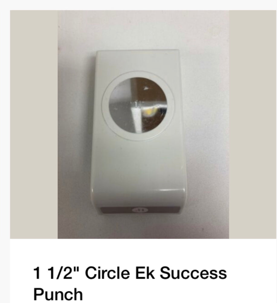 EK SUCCESS 1 1/2" CIRCLE PUNCH FLAT LOCKING STYLE EUC