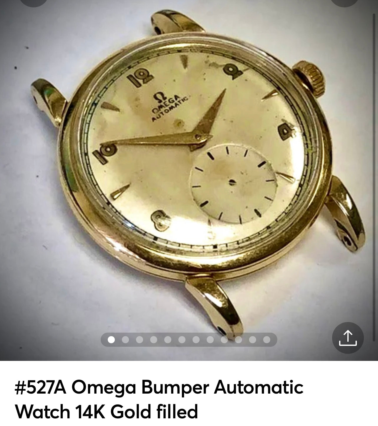 #527A Rare 1951 Omega Automatic ORIGINAL  CAL. 342 BUMPER