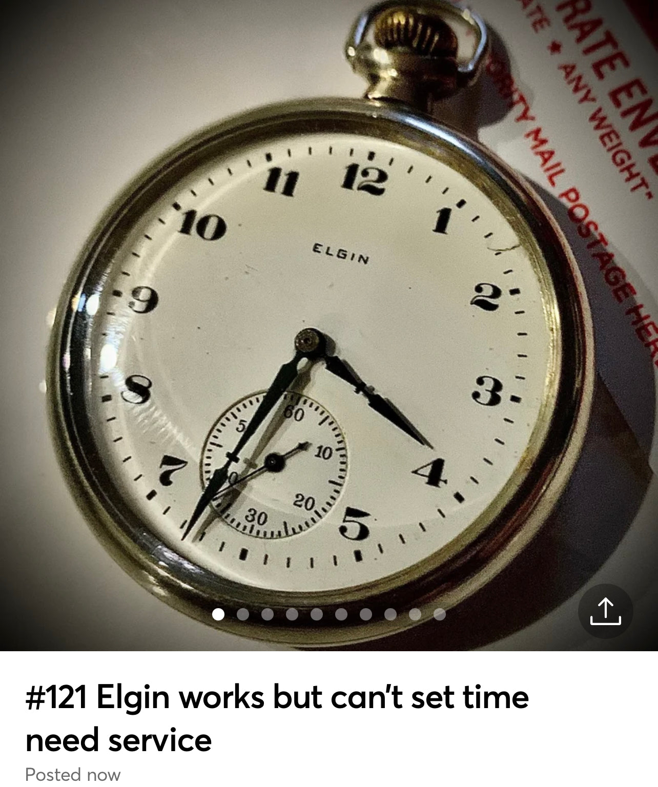 R#121 Elgin works but cant set time need service