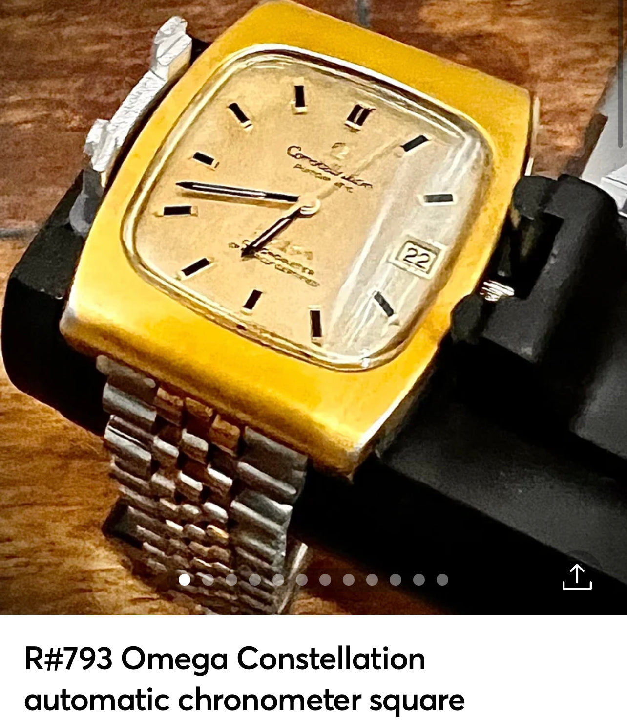 R#793 Omega Constellation automatic chronometer square