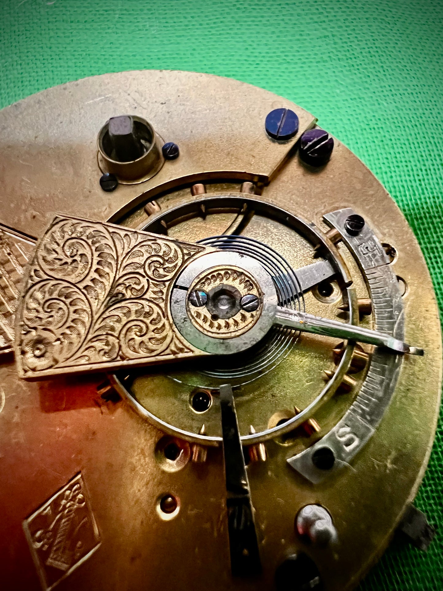 M#202  PWL Co. SWISS ENGLISH KEY WIND POCKET WATCH MOVEMENT #12965 44 mm $25 shabid ebay working perfectly heavy large vintage Rare