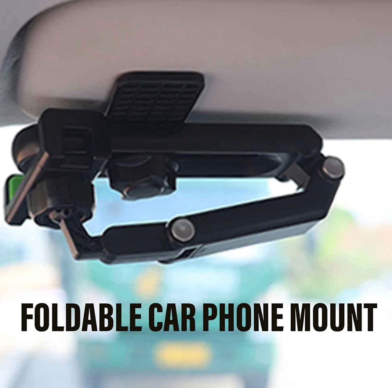 DENERASS Anthelper Muti-Used Car Visor 1080 Rotation Phone Clip, Car Visor Phone Holder, Car Phone Holder Mount, Universal Adjustable Arm Cradles Car Holder for Car Sun Visor