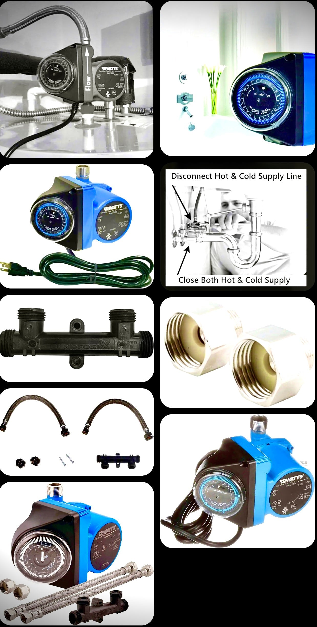 WATTS 500800 Hot Water Recirculating System With Built-InTimer