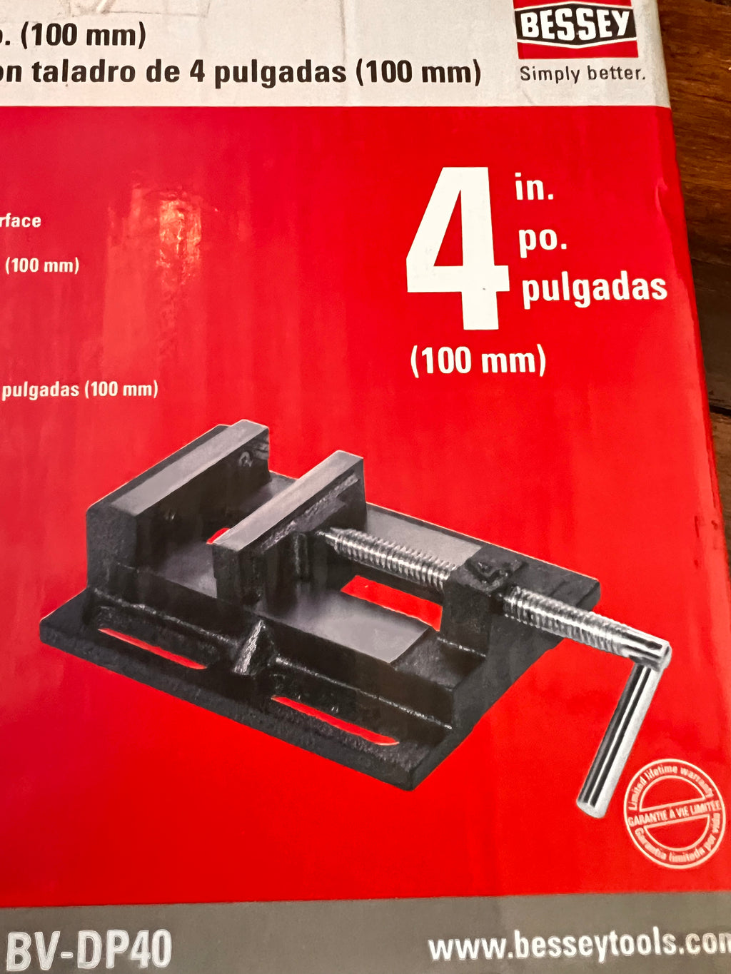 Bessey BV-DP40 Drill Press Vise 4 Inch Black