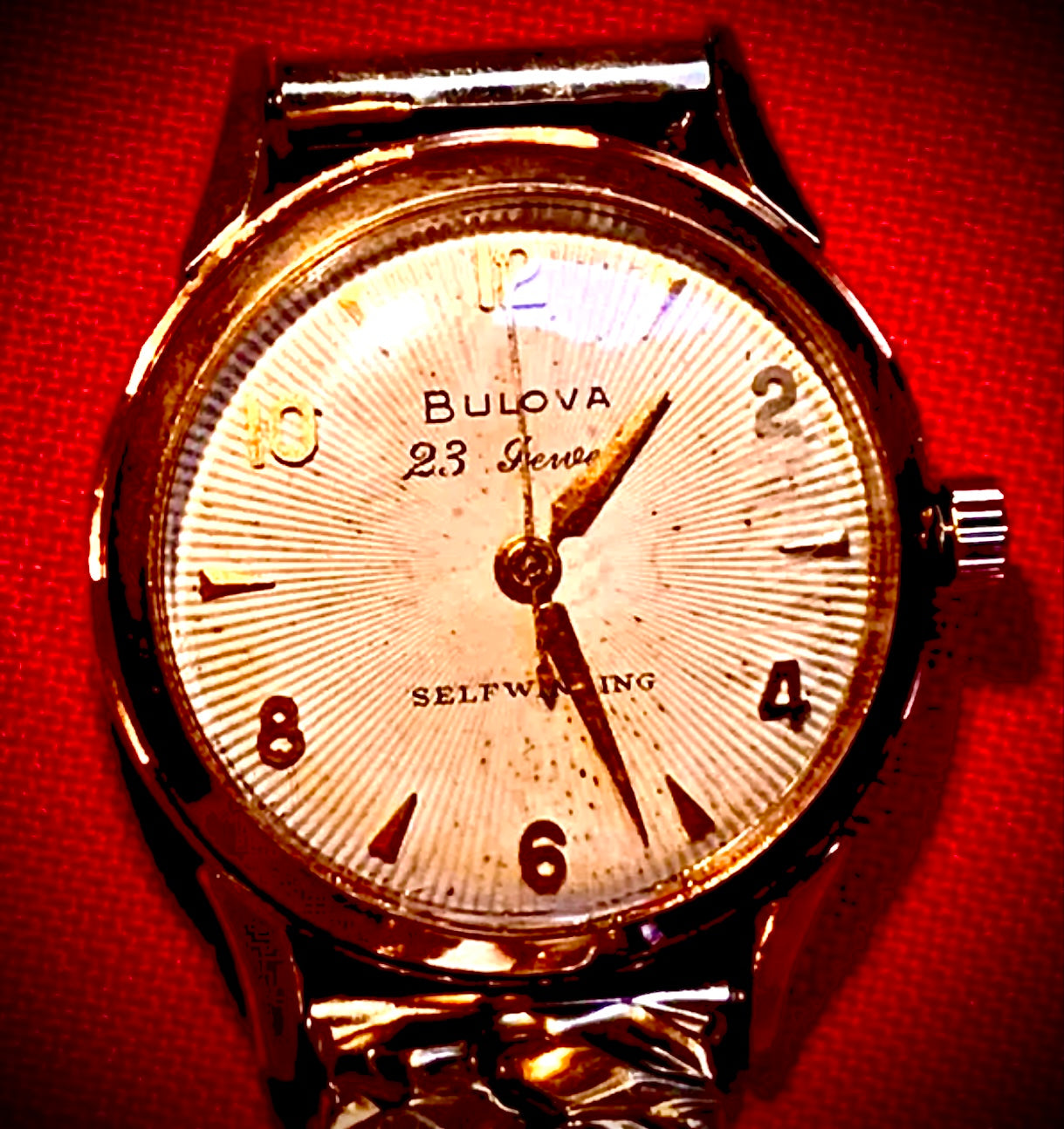 R#931 Vintage 1958 L8 Bulova Selfwinding Sunburst Dial 23J 6Adj 10BPAC Watch