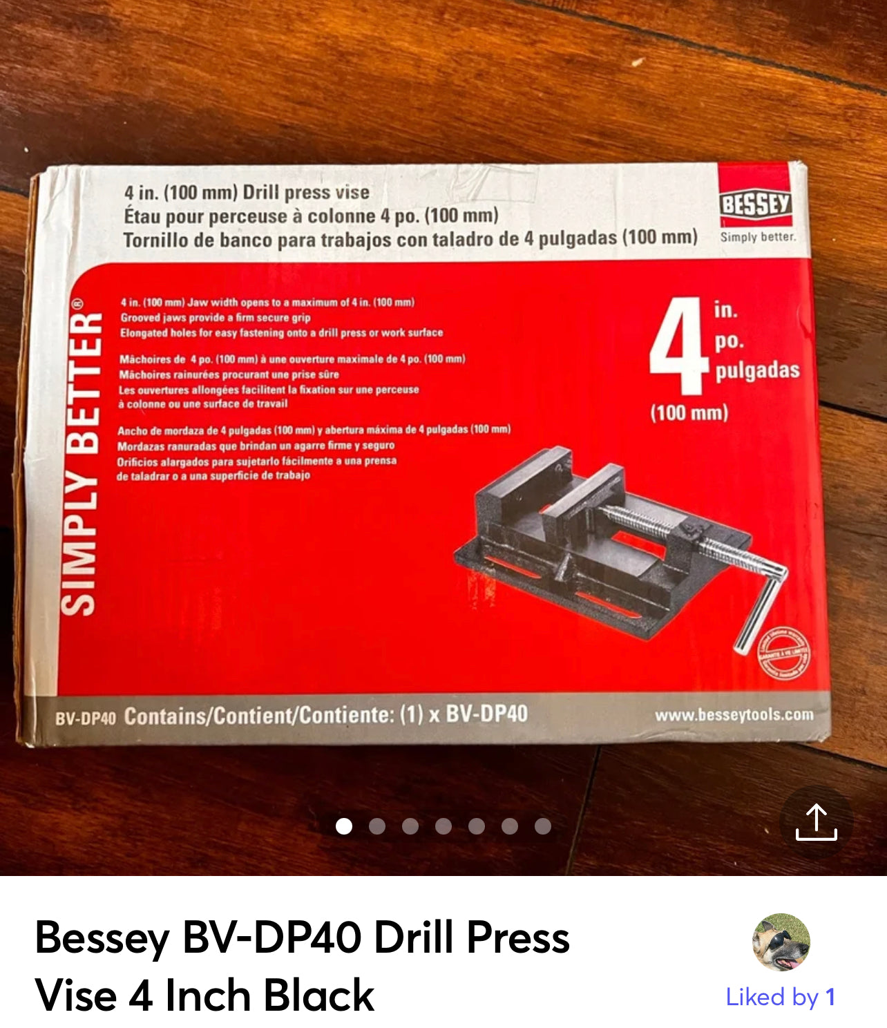 Bessey BV-DP40 Drill Press Vise 4 Inch Black