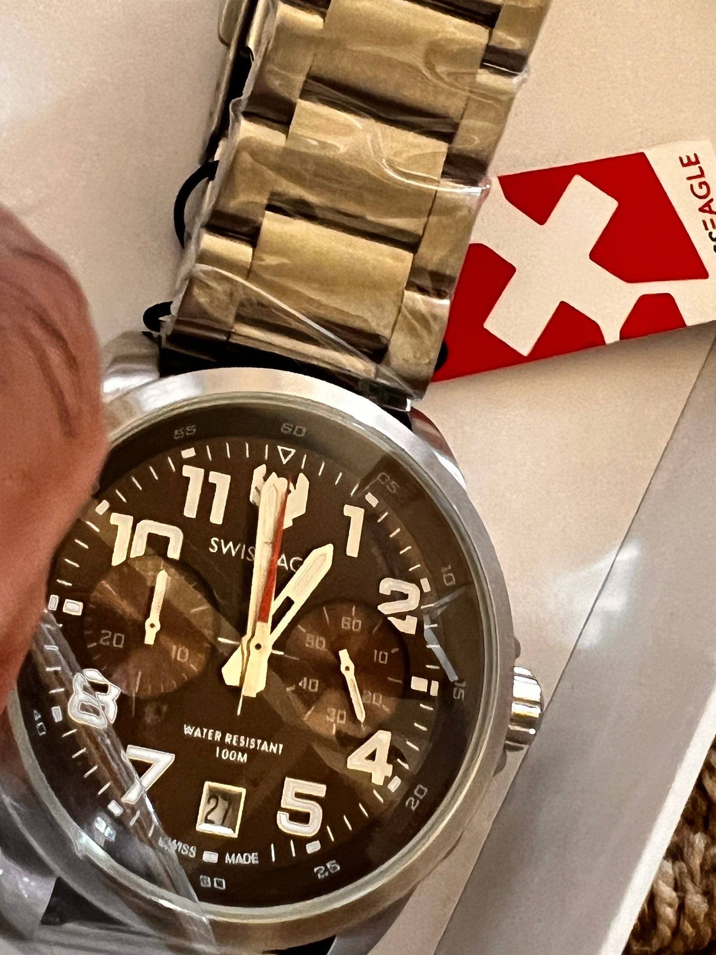 #882 Swiss Eagle 100 Meter Swiss Made Quartz Chronograph Watch with Date Limited Edition Brand New