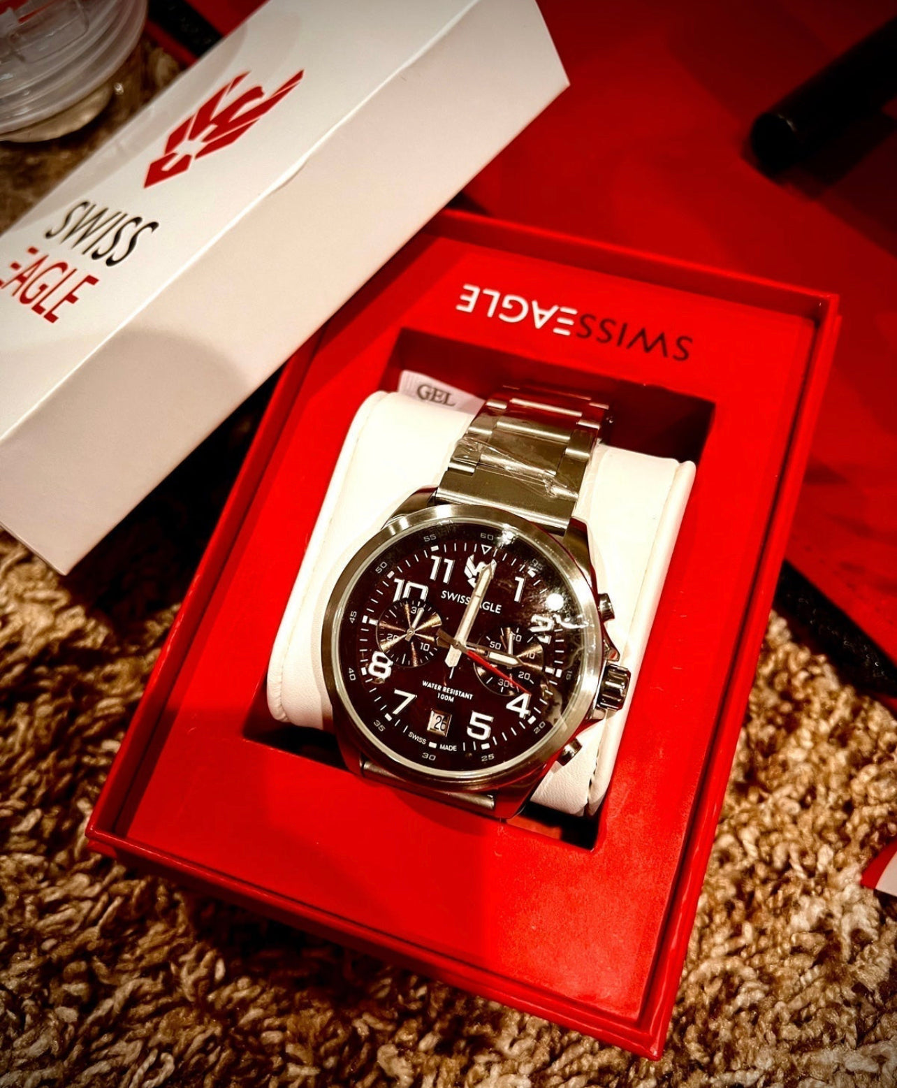 #882 Swiss Eagle 100 Meter Swiss Made Quartz Chronograph Watch with Date Limited Edition Brand New