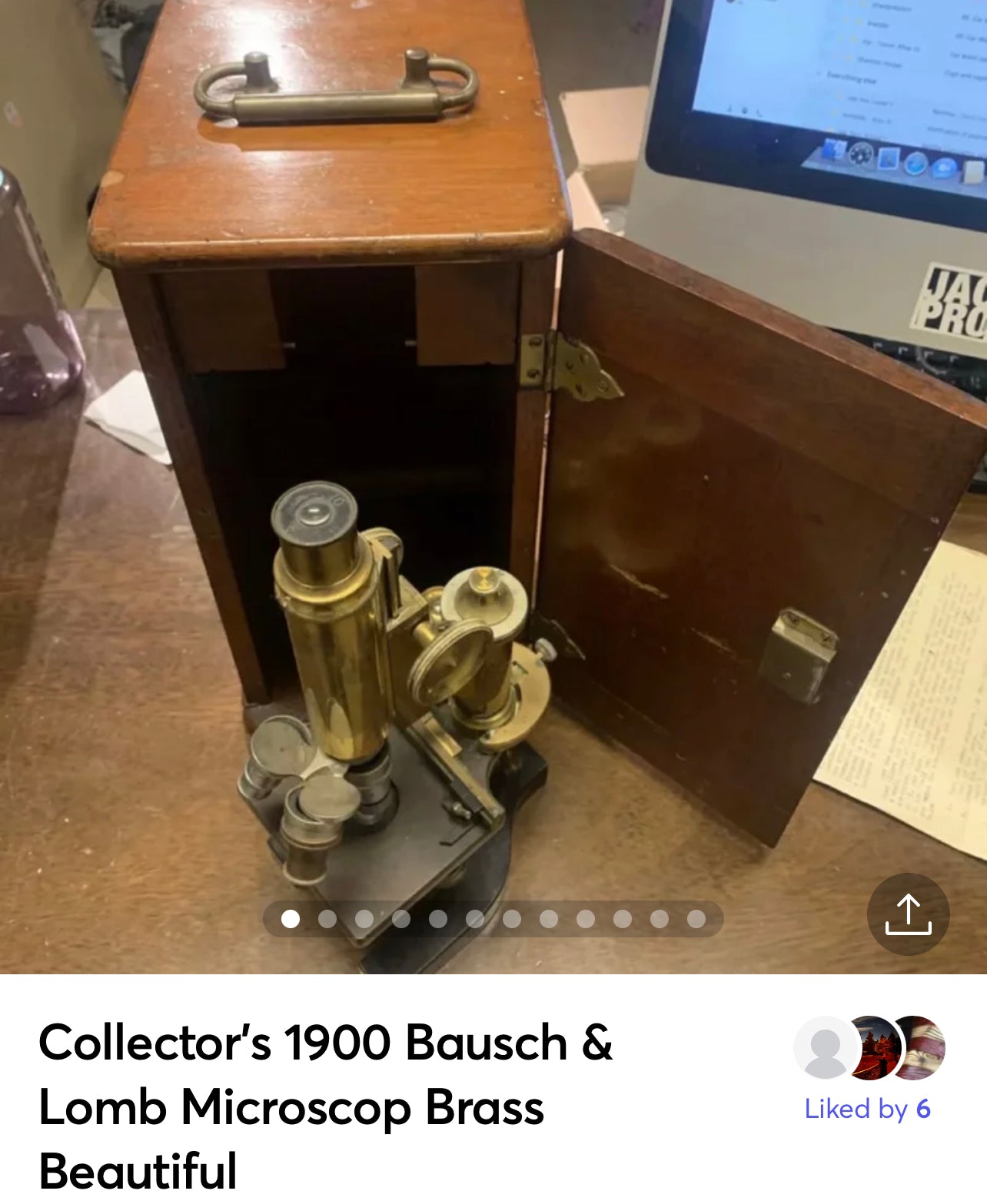 Collector’s 1900 Bausch & Lomb Microscop Brass Beautiful