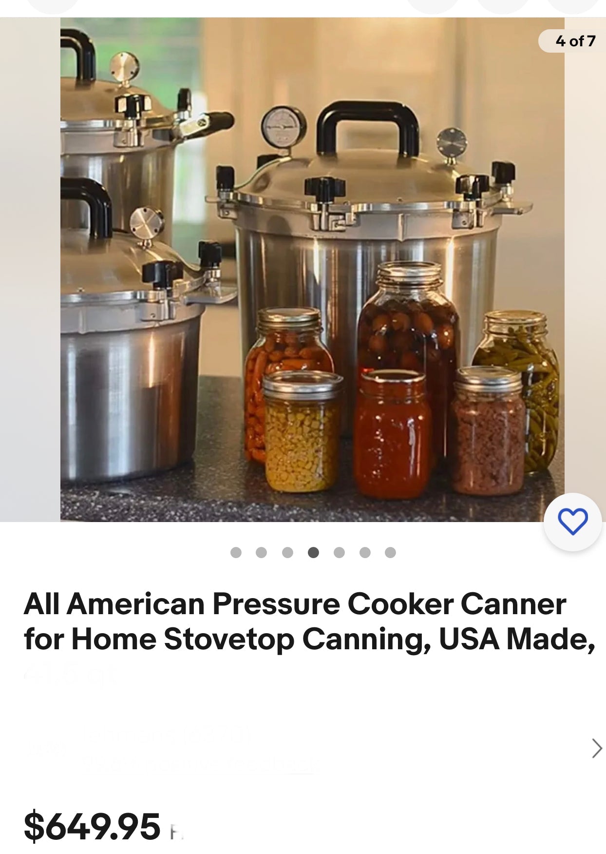 ALL AMERICAN PRESSURE CANNER COOKER CAST ALUMINUM MODEL No 921 21.5 QUART