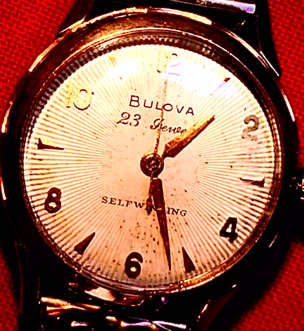 R#931 Vintage 1958 L8 Bulova Selfwinding Sunburst Dial 23J 6Adj 10BPAC Watch