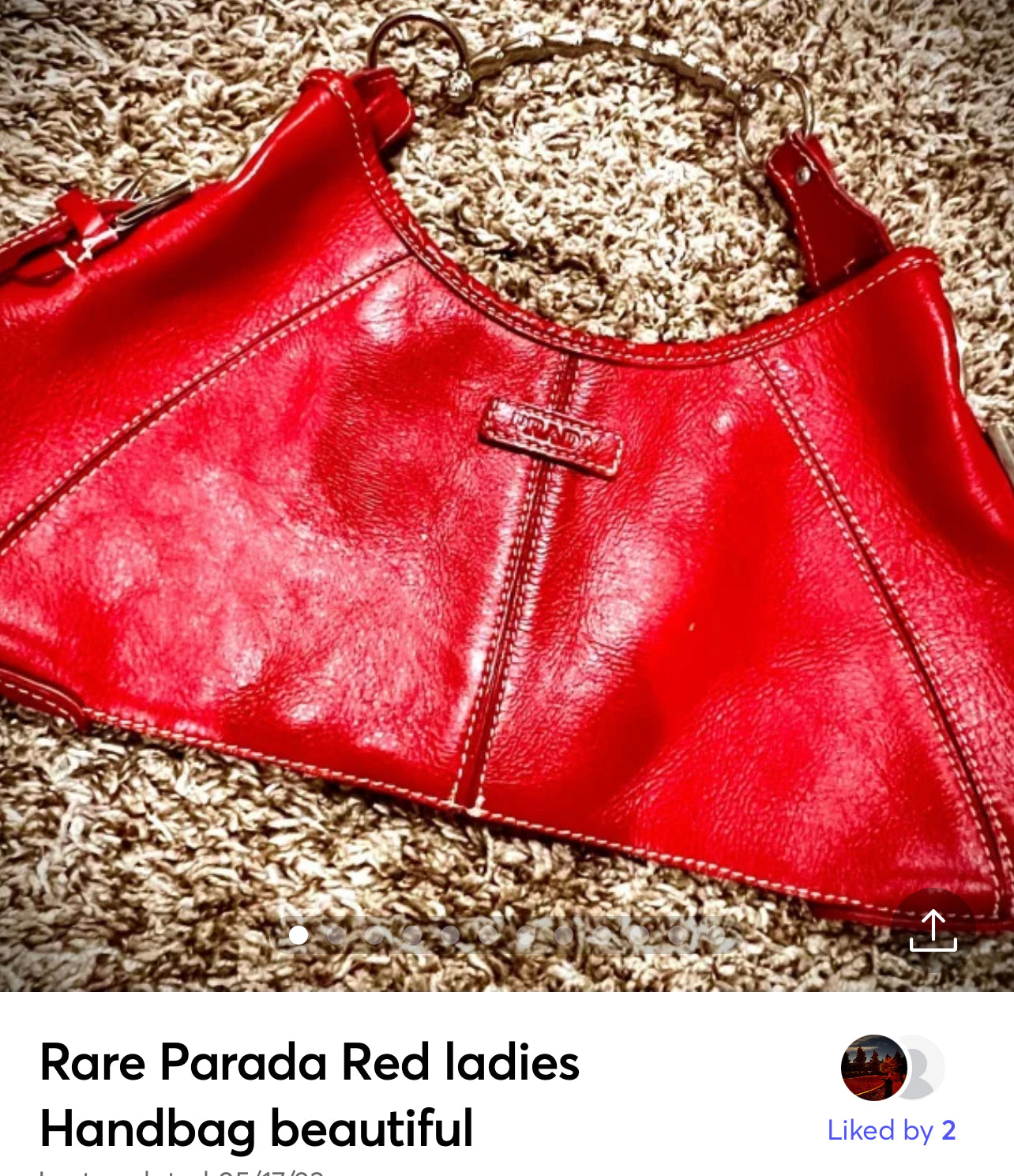 Rare Parada Red ladies Handbag beautiful