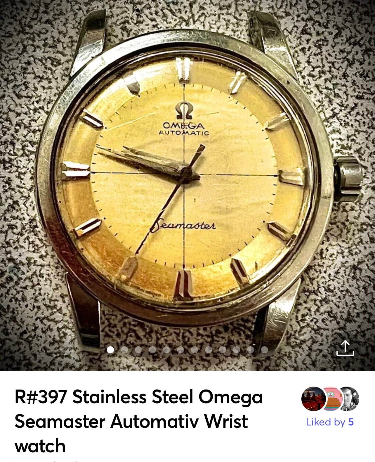 R#397 Stainless Steel Omega Seamaster Automativ Wrist watch