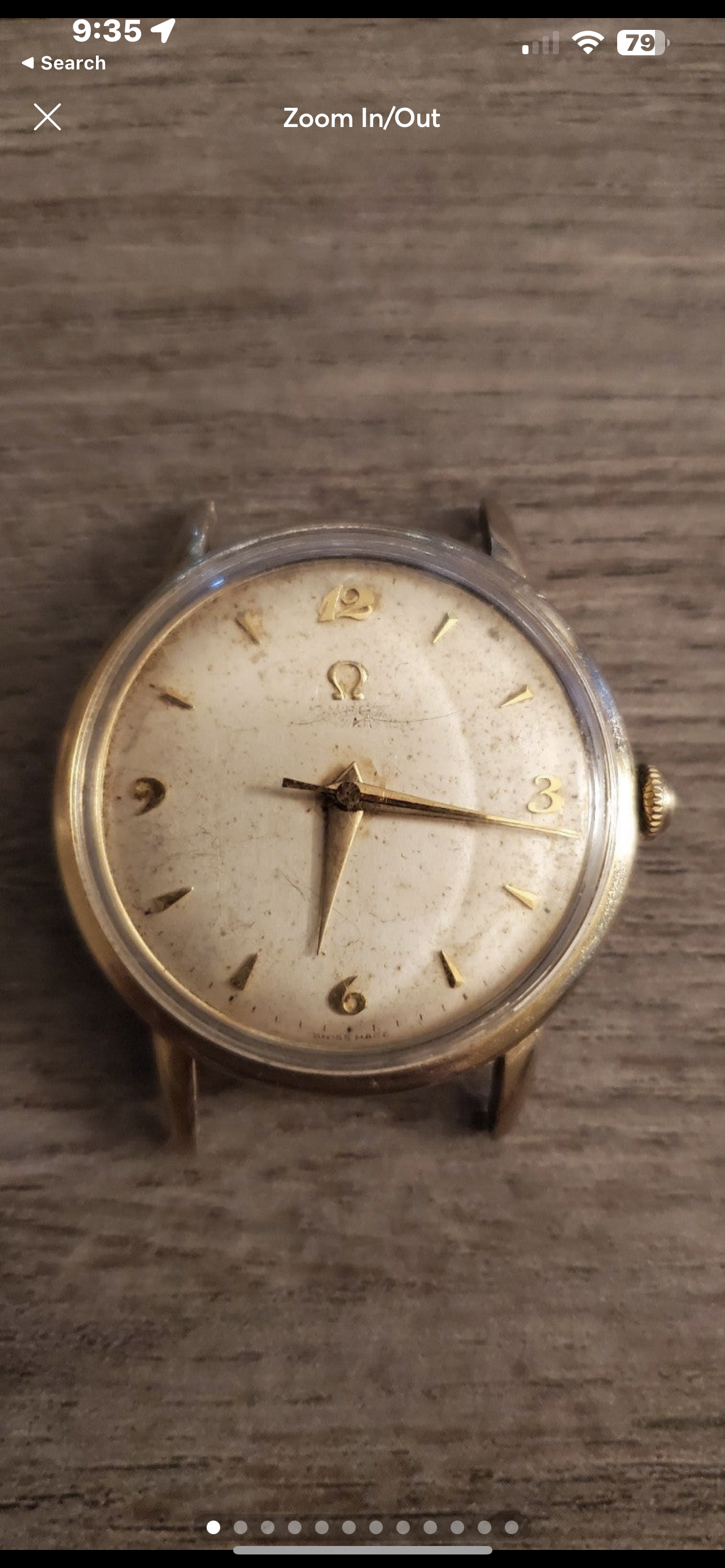 #527B VINTAGE MEN'S OMEGA 14K Gold Filled BUMPER AUTOMATIC WRISTWATCH