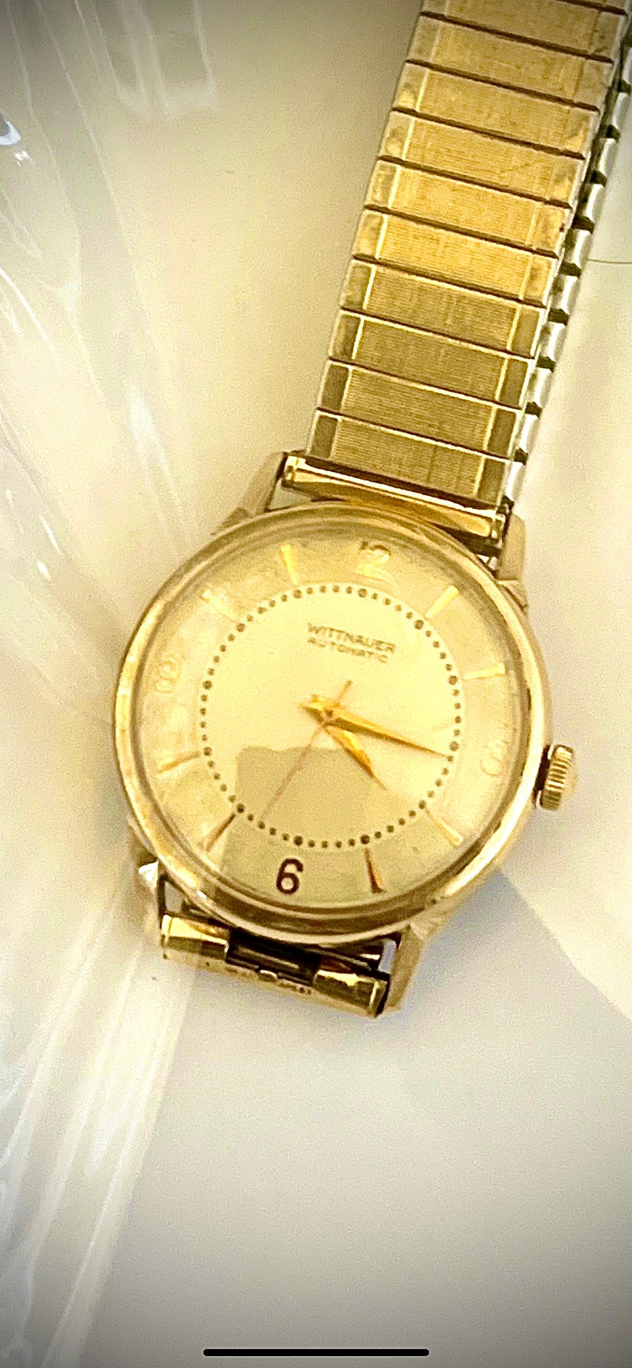 #185 Vintage Wittnauer 10k Yellow Gold Filled with Stainless Steel Case Back