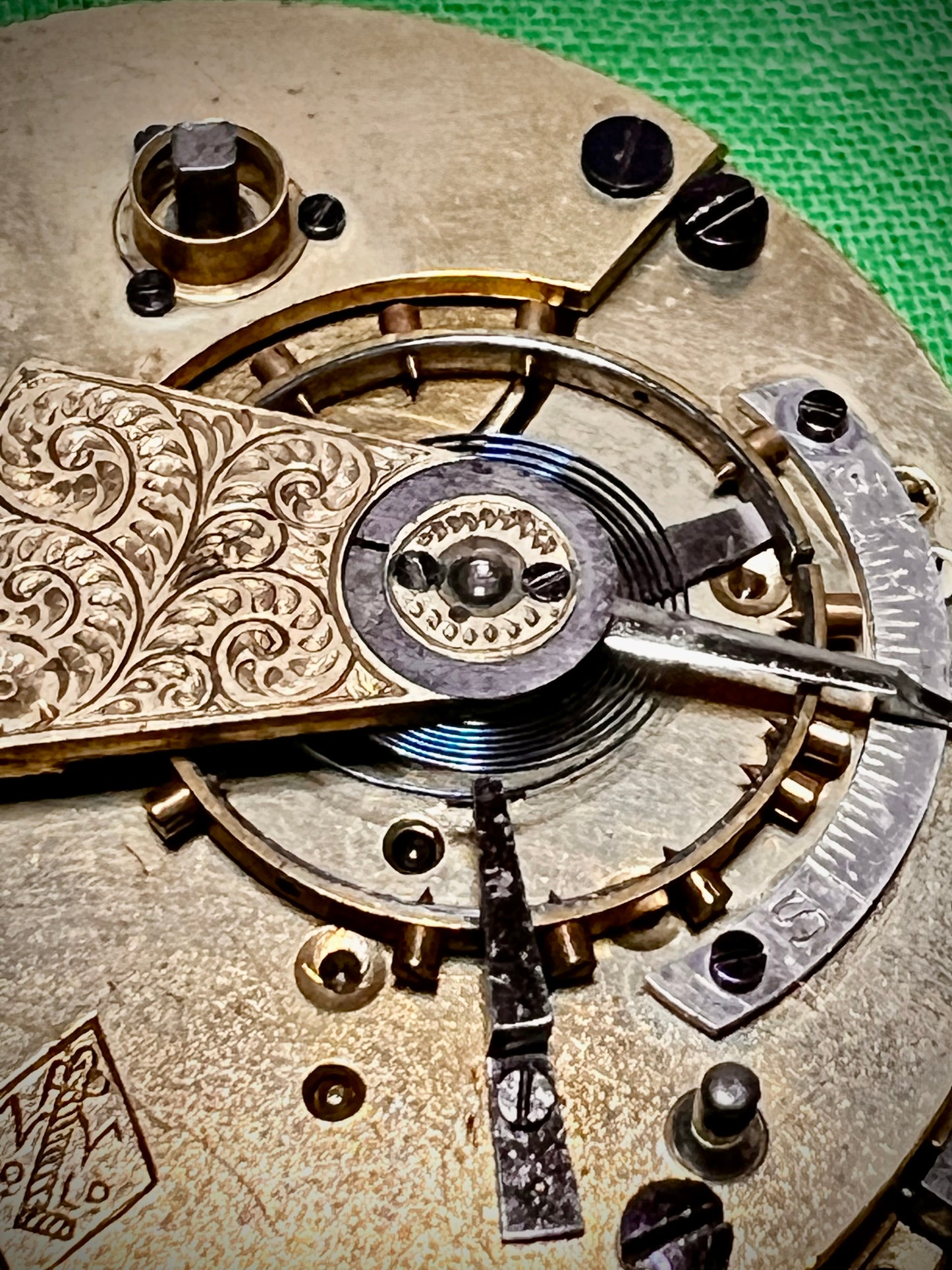 M#202  PWL Co. SWISS ENGLISH KEY WIND POCKET WATCH MOVEMENT #12965 44 mm $25 shabid ebay working perfectly heavy large vintage Rare