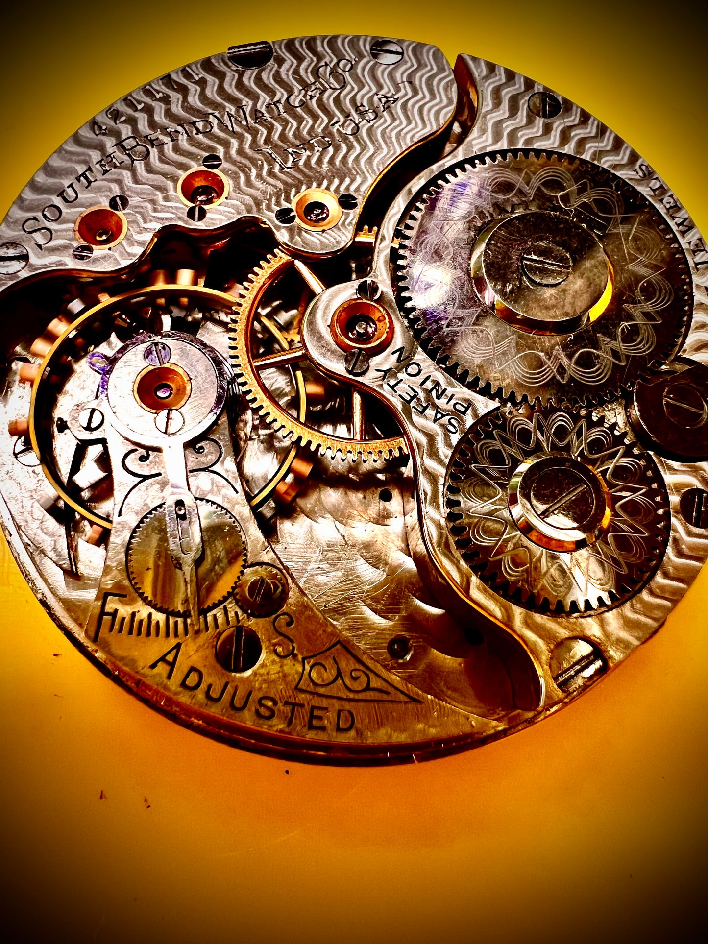 #584M South Bend Pocket Watch Movement Adjusted and Serviced for your Wrist watch conversion Project