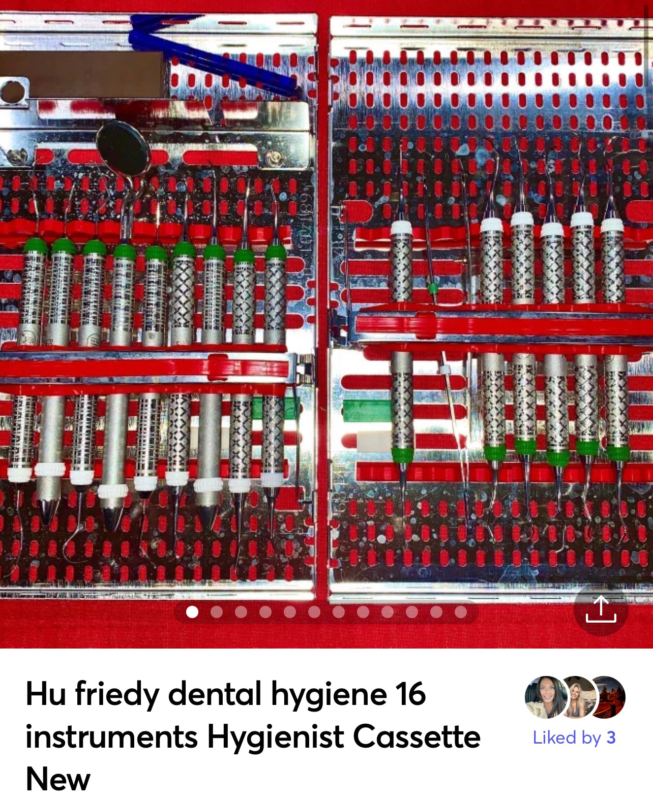 Hu friedy dental hygiene 16 instruments Hygienist Cassette New