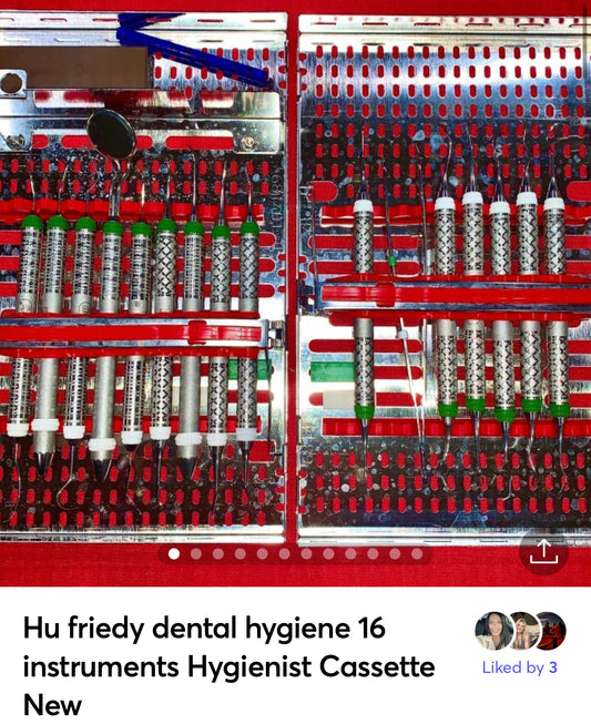 Hu friedy dental hygiene 16 instruments Hygienist Cassette New