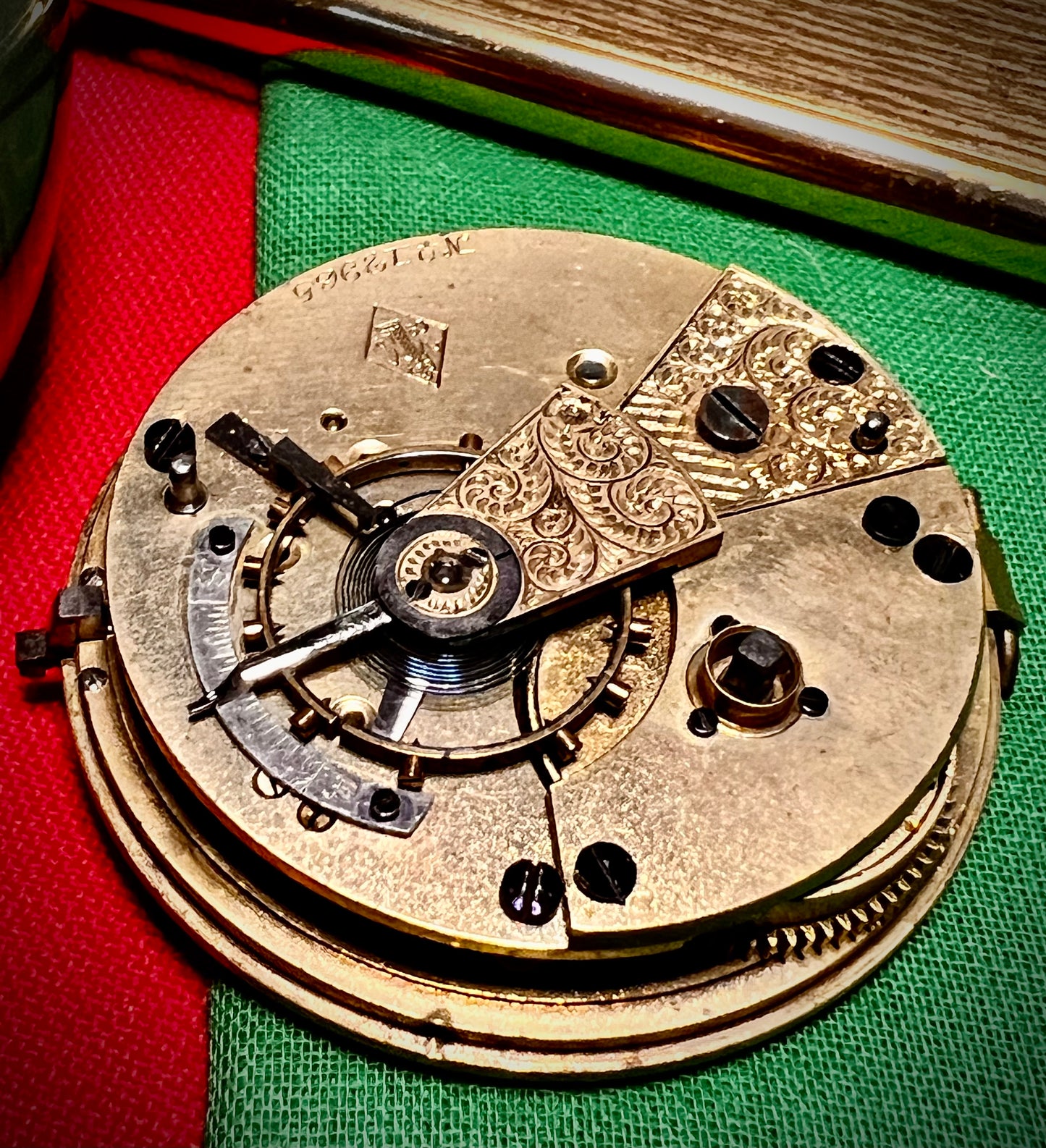 M#202  PWL Co. SWISS ENGLISH KEY WIND POCKET WATCH MOVEMENT #12965 44 mm $25 shabid ebay working perfectly heavy large vintage Rare